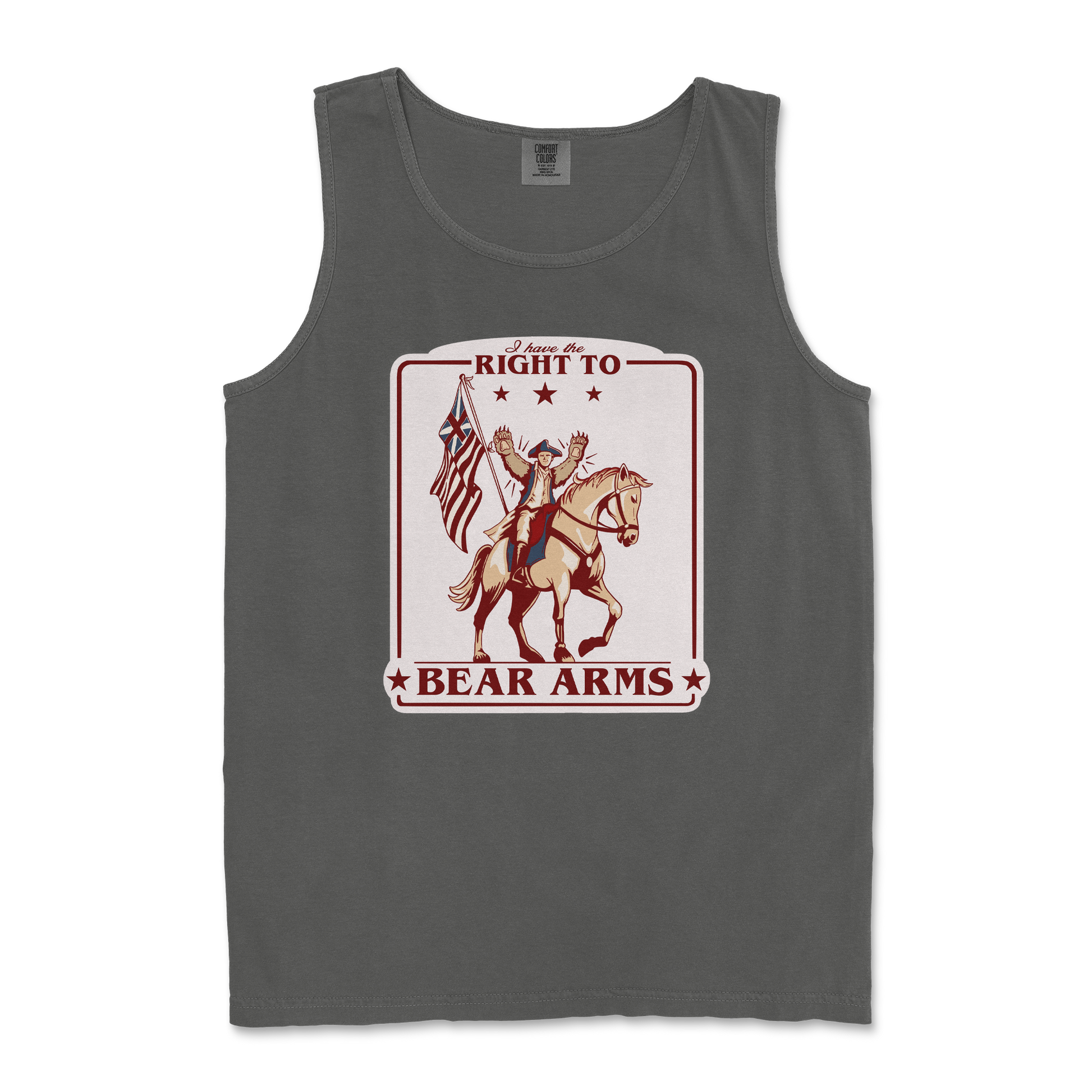 Comfort Colors Tank Top Right to Bear Arms in Pepper
