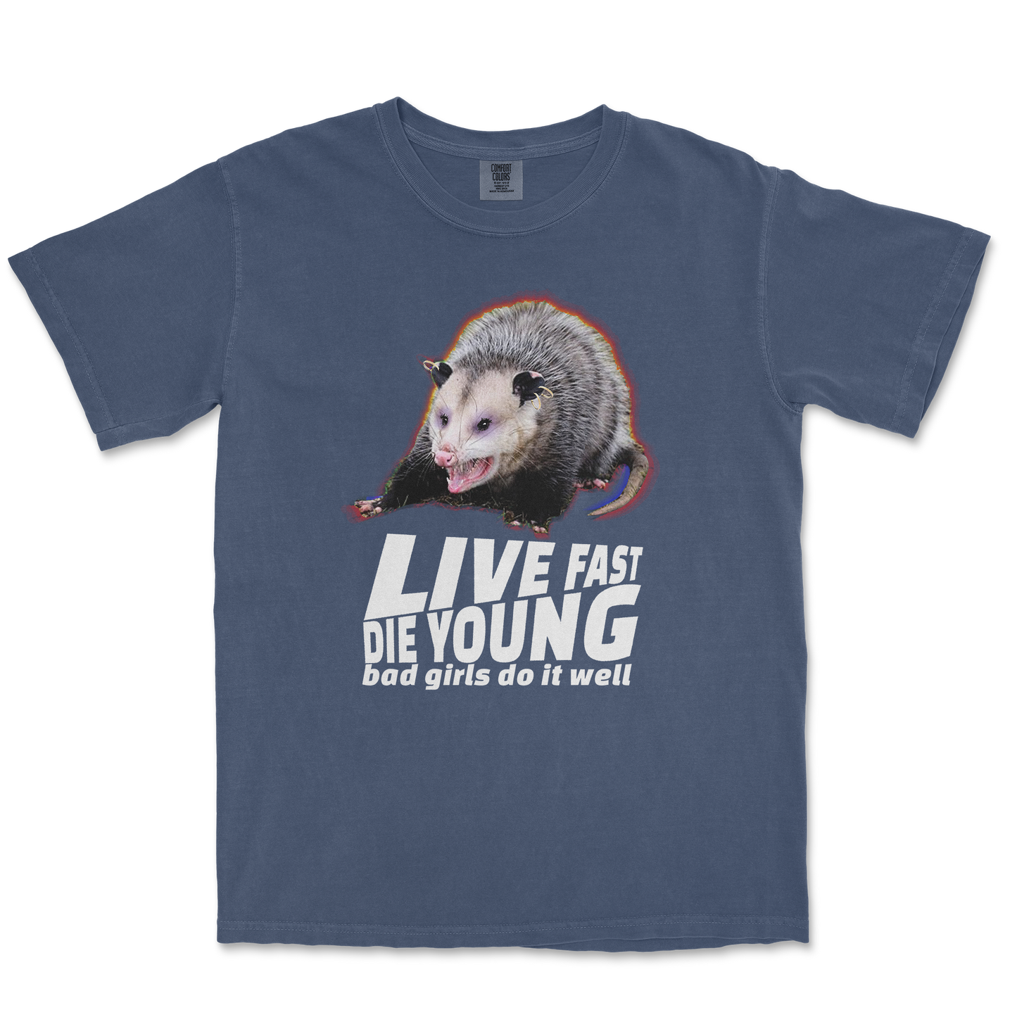 Comfort Colors T-Shirt Live Fast Die Young in Midnight
