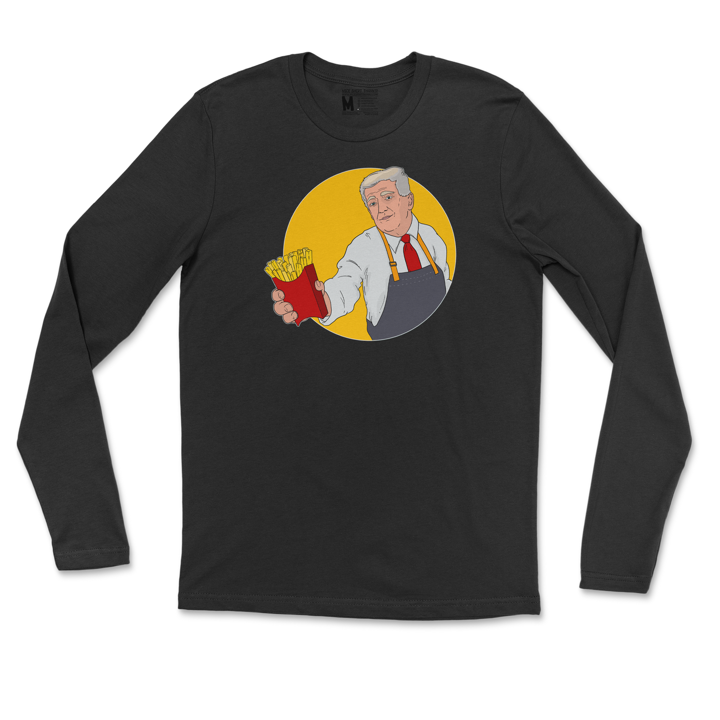 Gildan SoftStyle Long Sleeve McTrump in Black