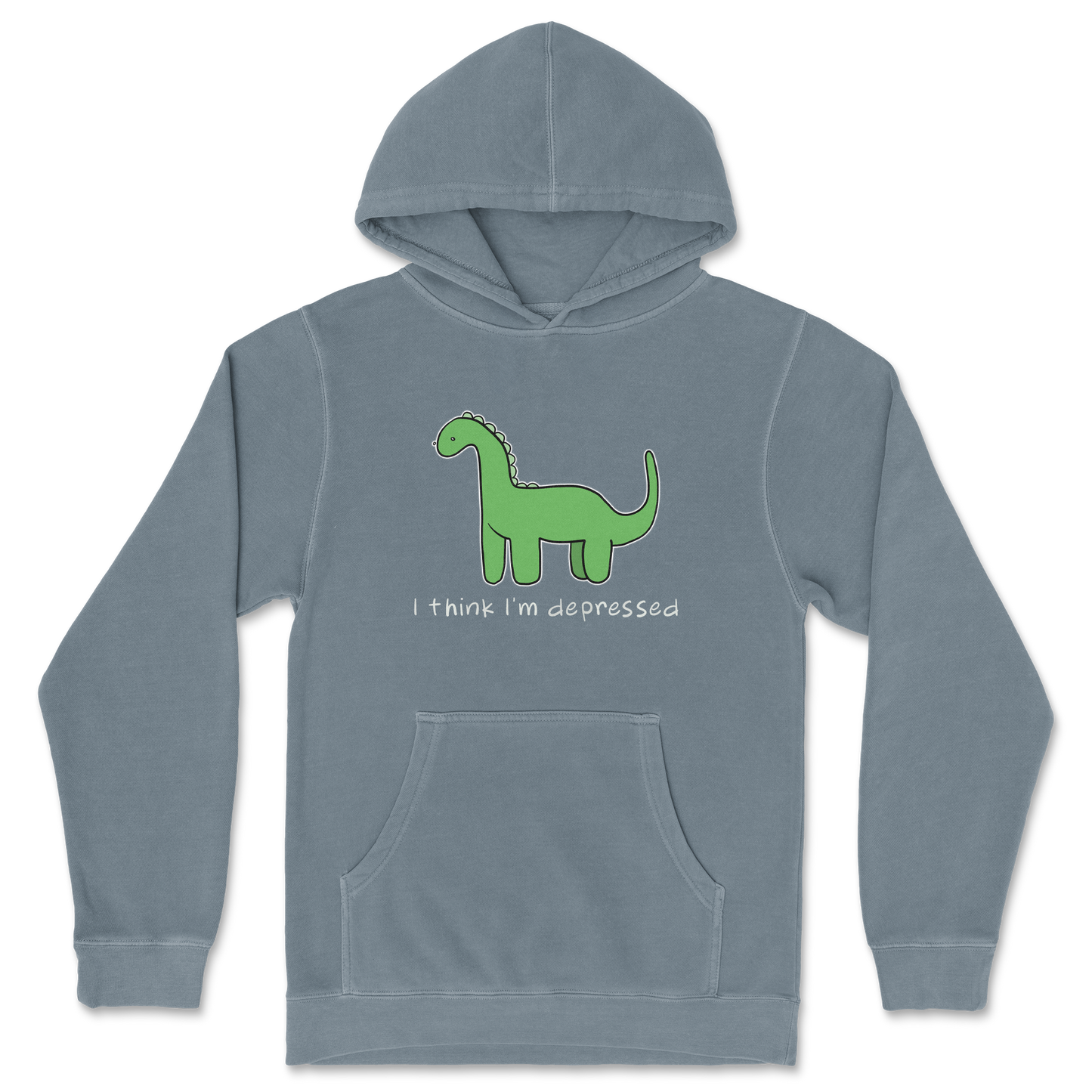 Independent Clothing Co. Hoodie Depressed Dino in Blue-Magic