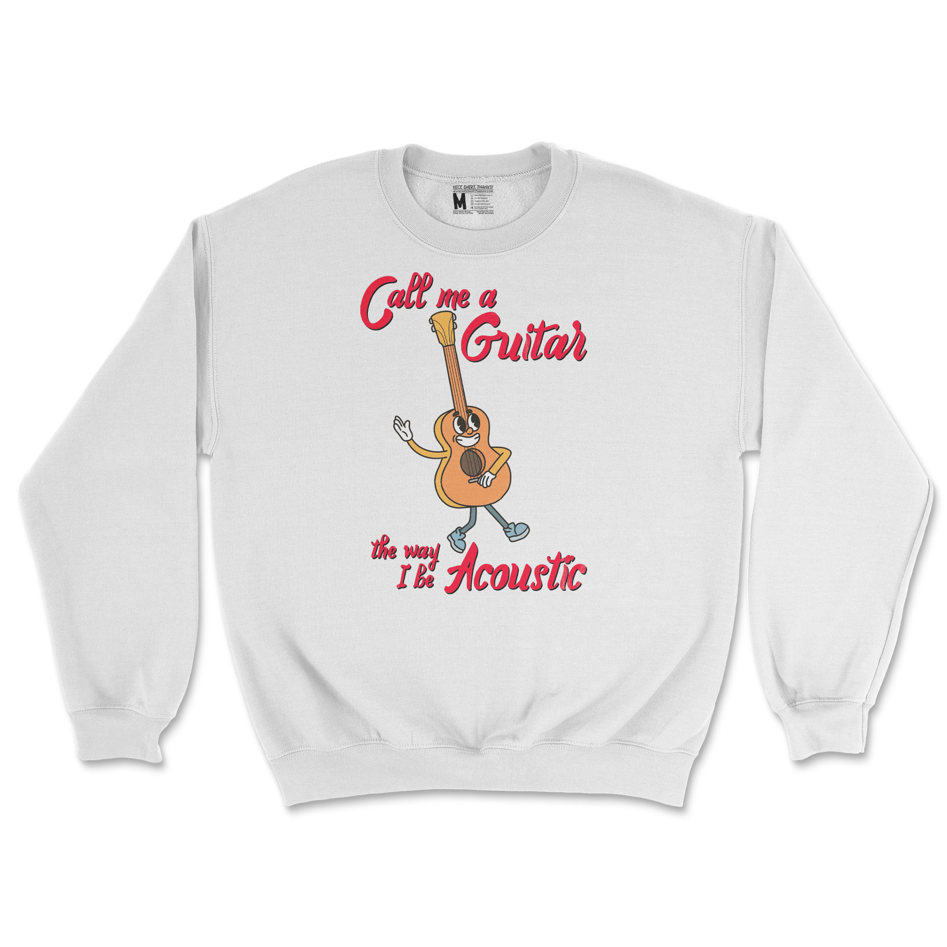Gildan SoftStyle Crew Neck I Do Be Acoustic  in White