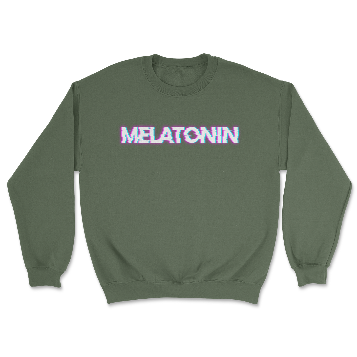 Heavy Blend Crew Neck Melatonin in Military Green