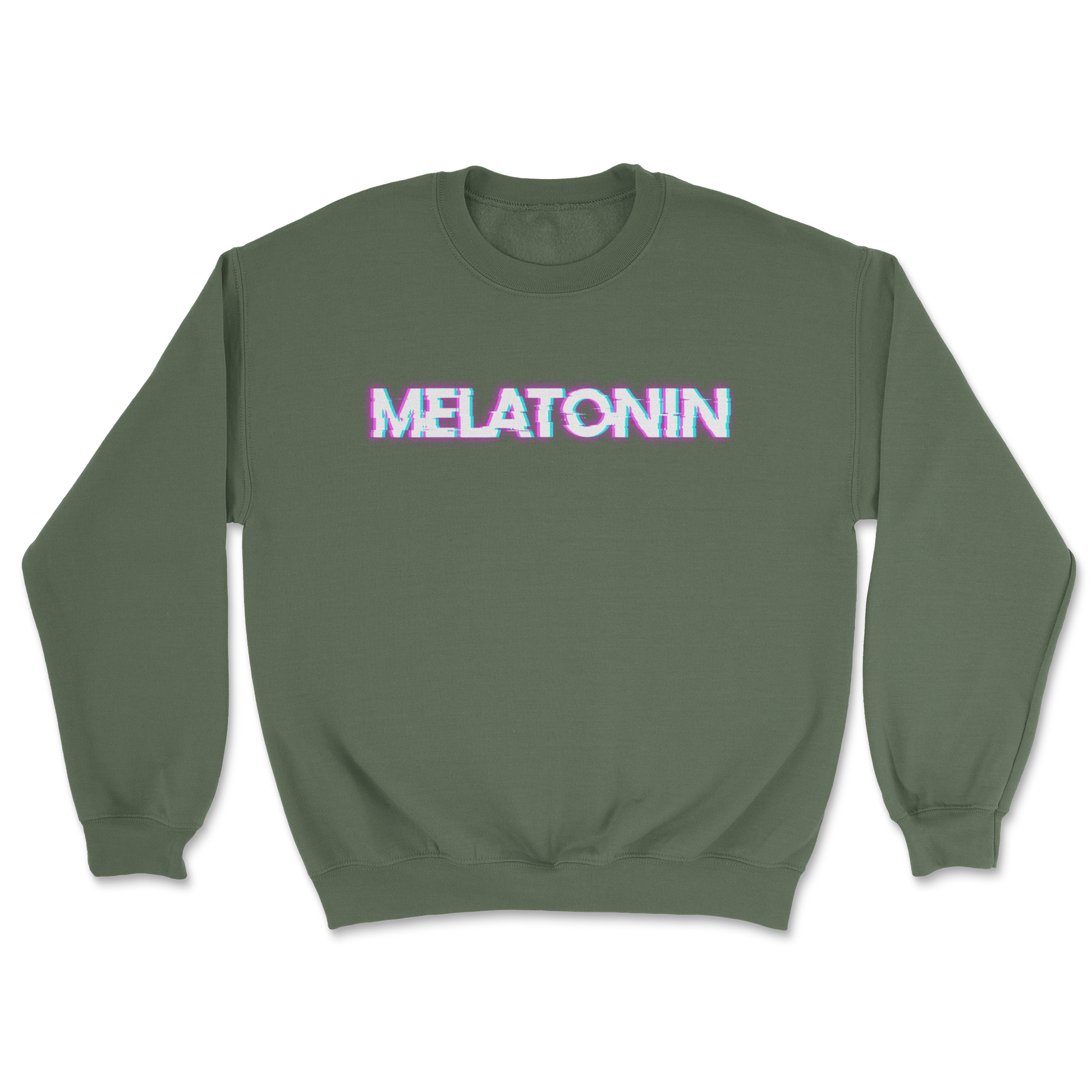 Heavy Blend Crew Neck Melatonin in Military Green