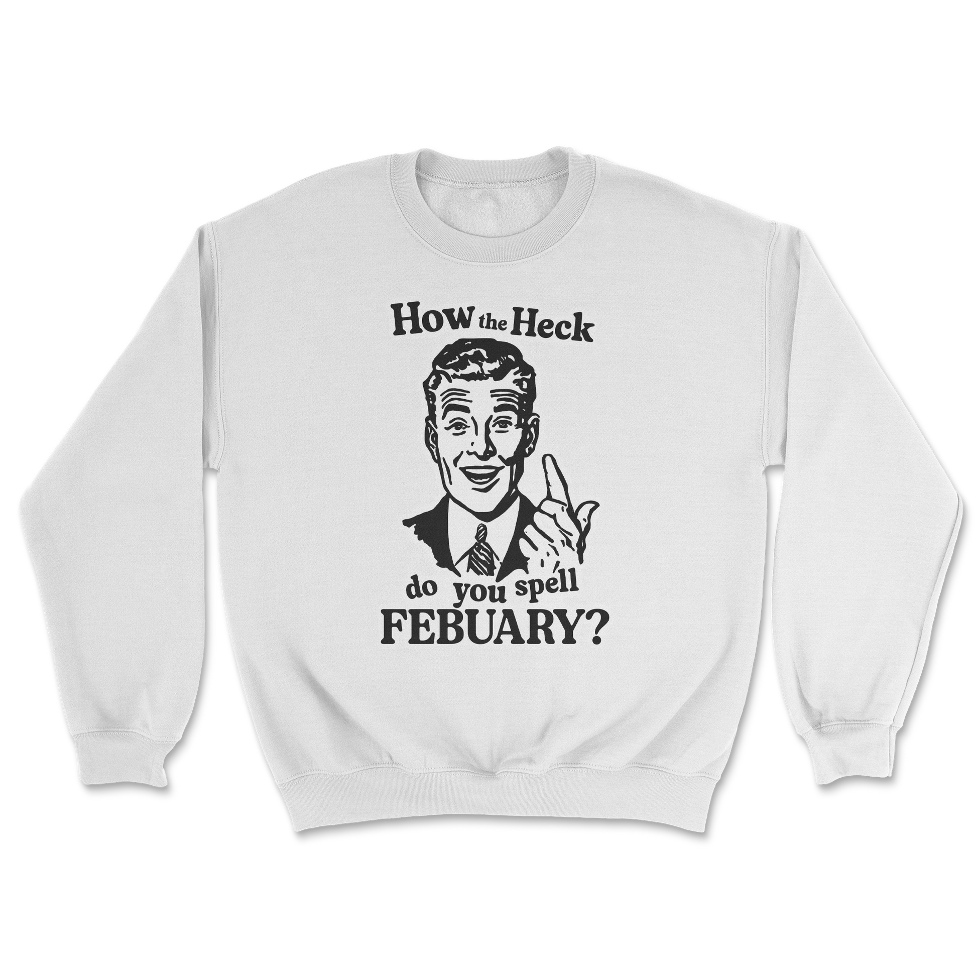 Heavy Blend Crew Neck February in White