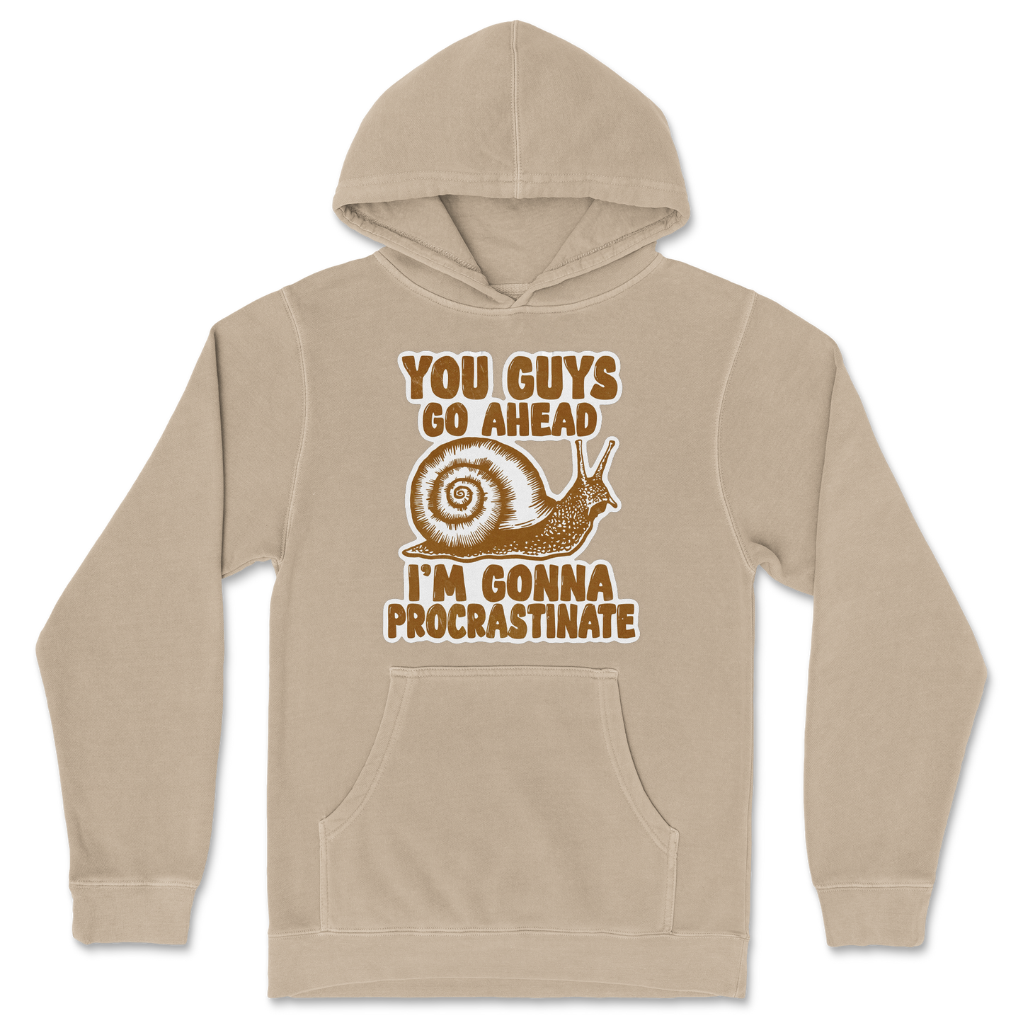 Independent Clothing Co. Hoodie Procrastinating Snail in Sandstone