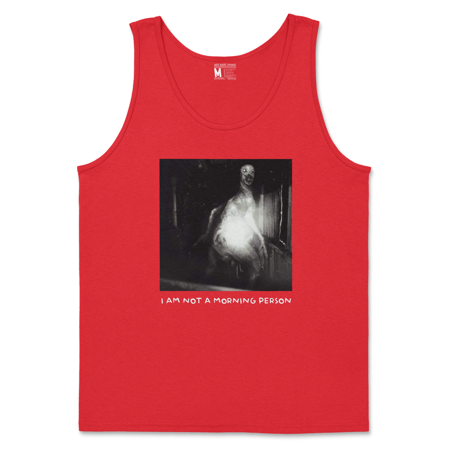 Gildan SoftStyle Tank Top Not A Morning Person in Red