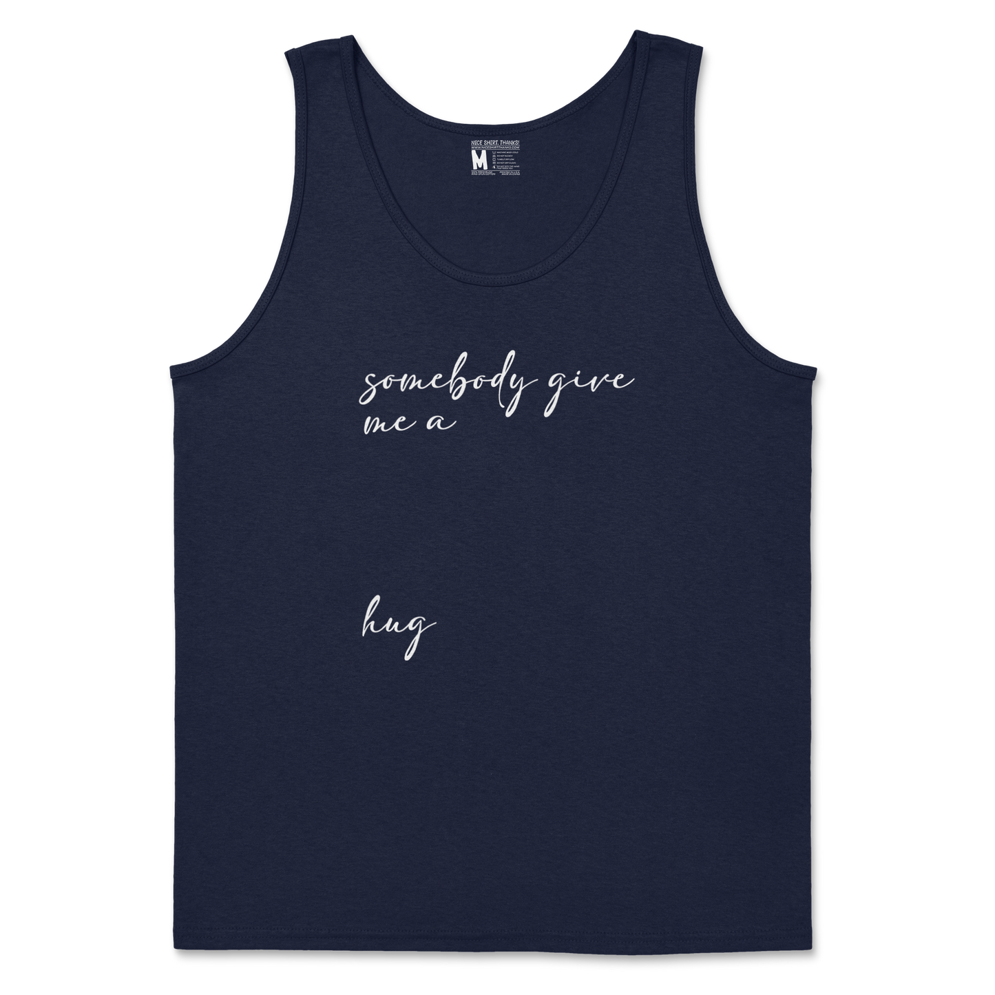 Gildan SoftStyle Tank Top Hug Me in Navy