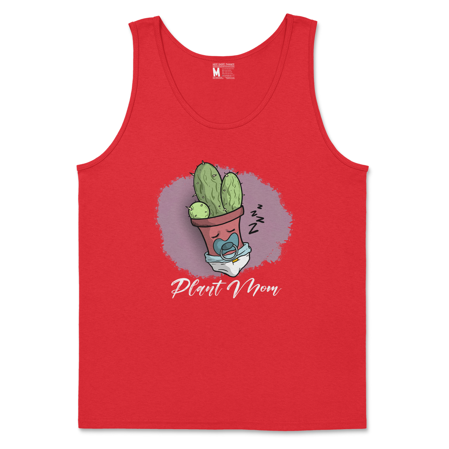 Gildan SoftStyle Tank Top Plant Mom 2 in Red