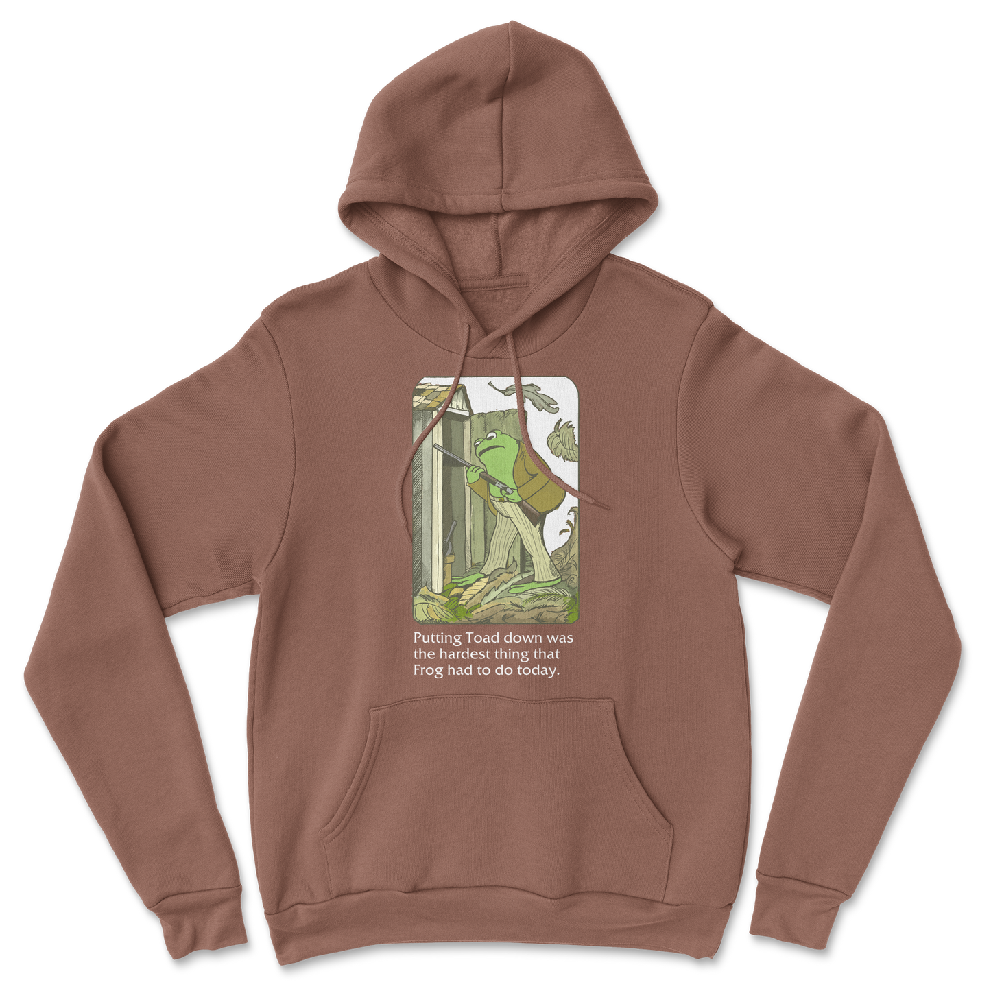 The Nice Shirt Hoodie Frog and Toad in Cocoa