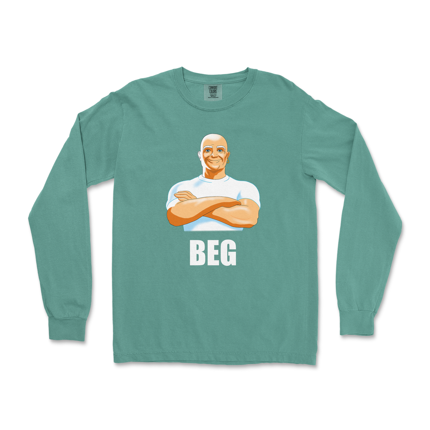Comfort Colors Long Sleeve Beg in LightGreen