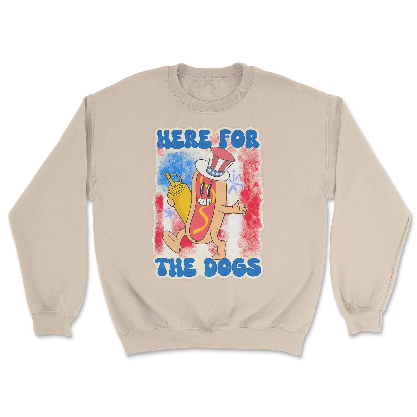 Heavy Blend Crew Neck Hot Dog in Sand