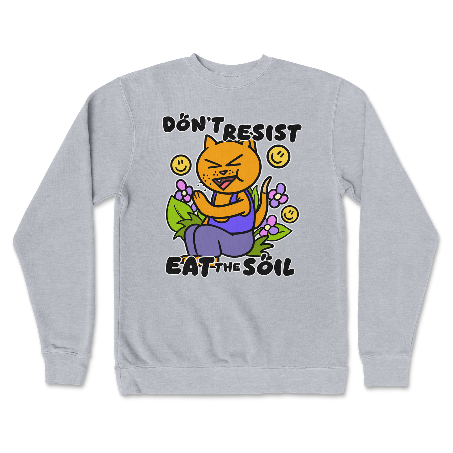 Independent Clothing Co. Crew Neck Eat The Soil in Grey-Heather