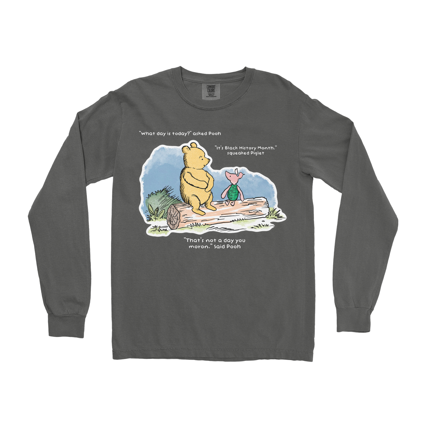 Comfort Colors Long Sleeve Winnie the Pooh in Pepper