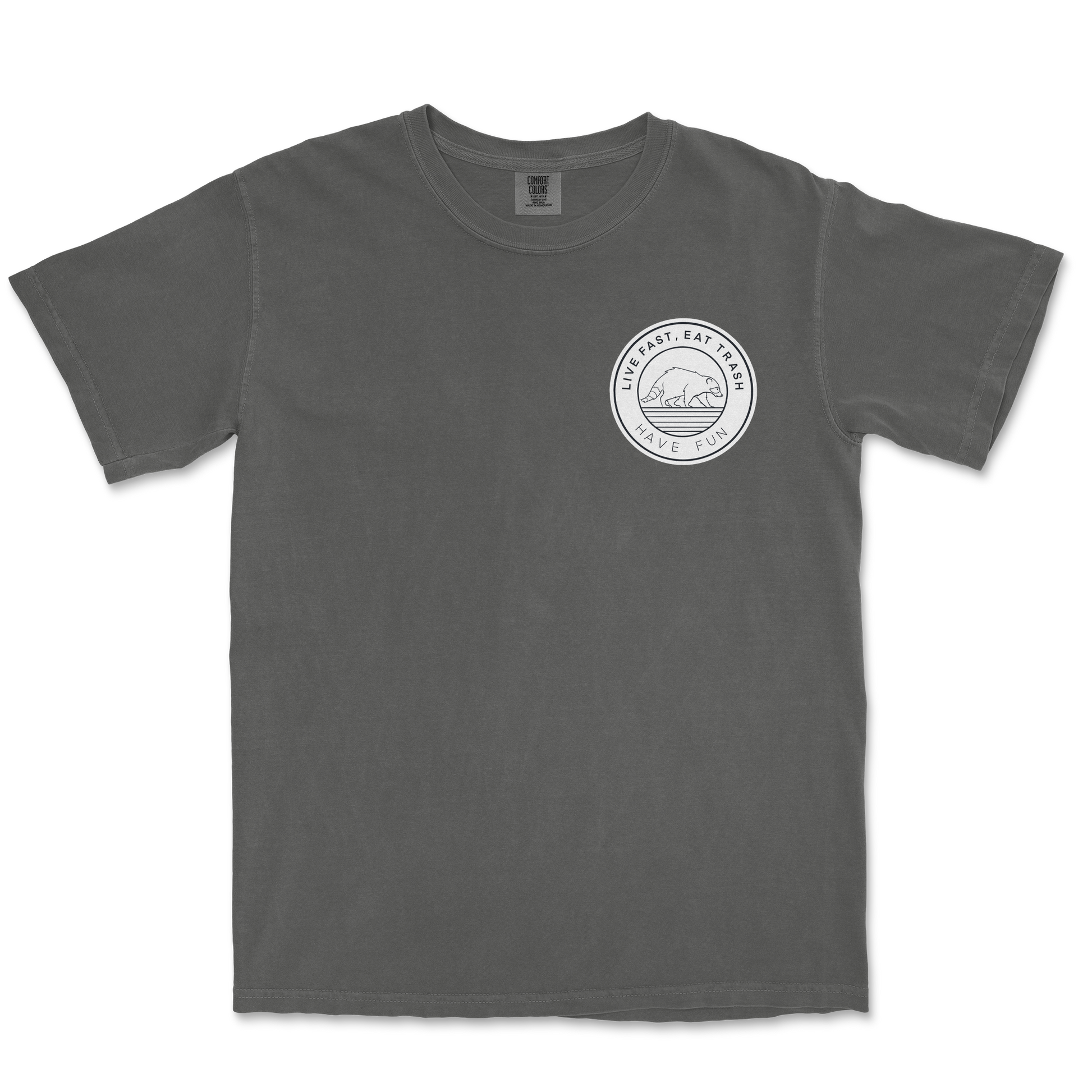 Comfort Colors T-Shirt Raccoon Logo  in Pepper