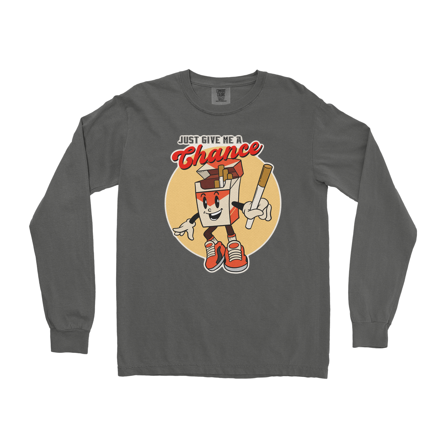 Comfort Colors Long Sleeve Vintage Cigarette in Pepper