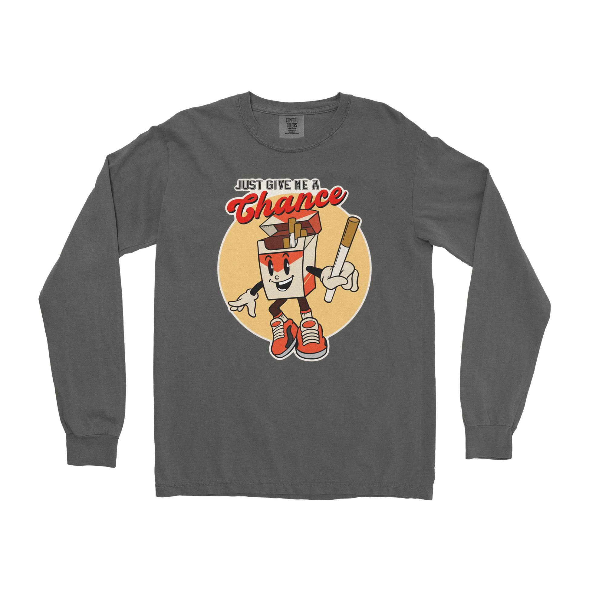 Comfort Colors Long Sleeve Vintage Cigarette in Pepper