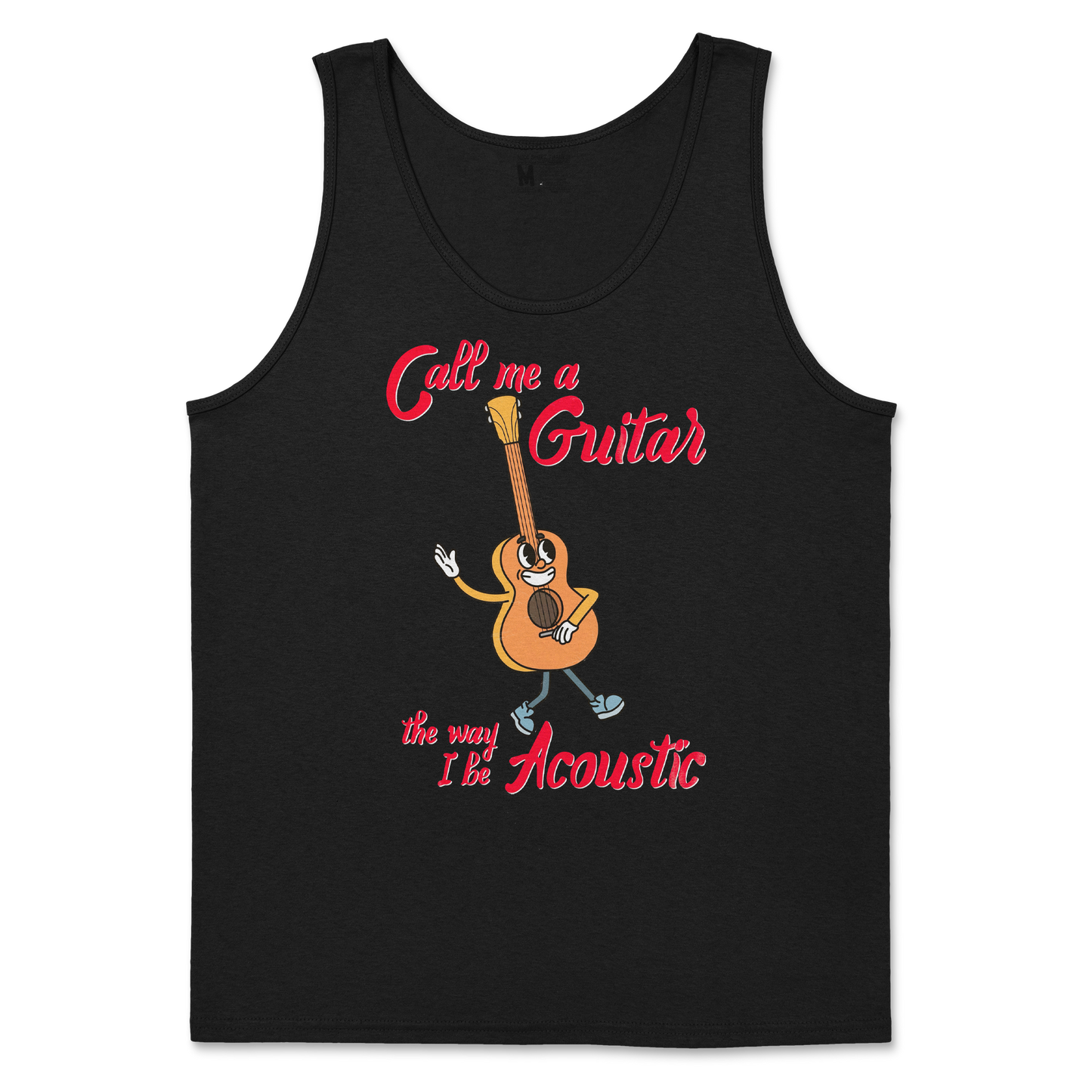 Gildan SoftStyle Tank Top I Do Be Acoustic in Black