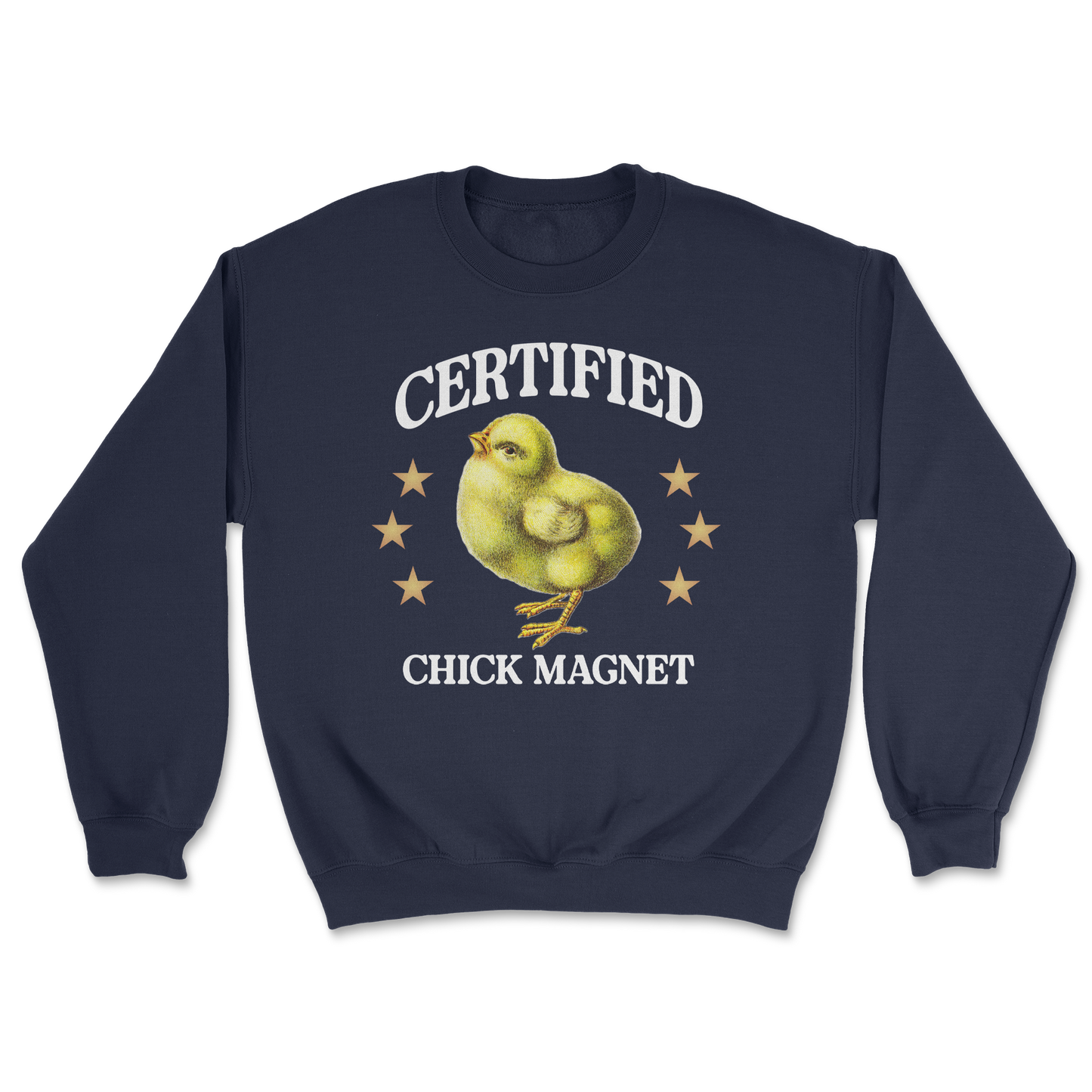 Heavy Blend Crew Neck Chick Magnet in Navy