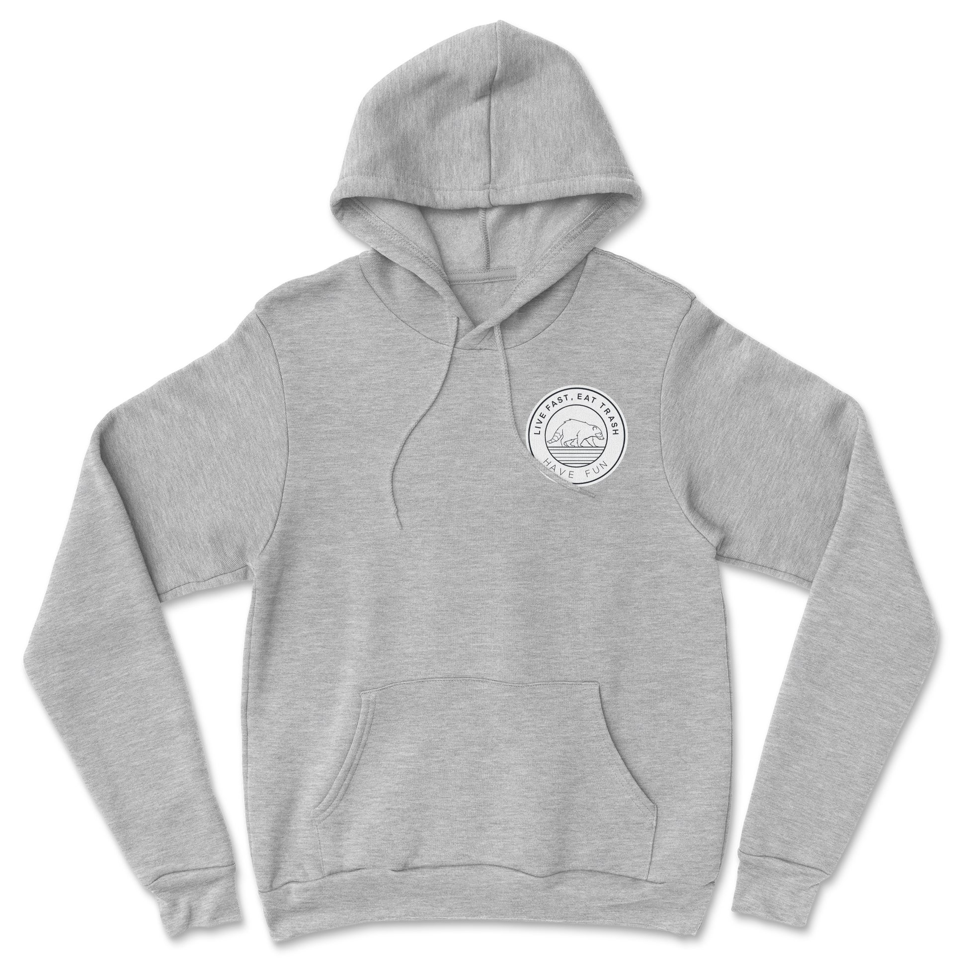 Heavy Blend Hoodie Raccoon Logo  in Grey-Heather