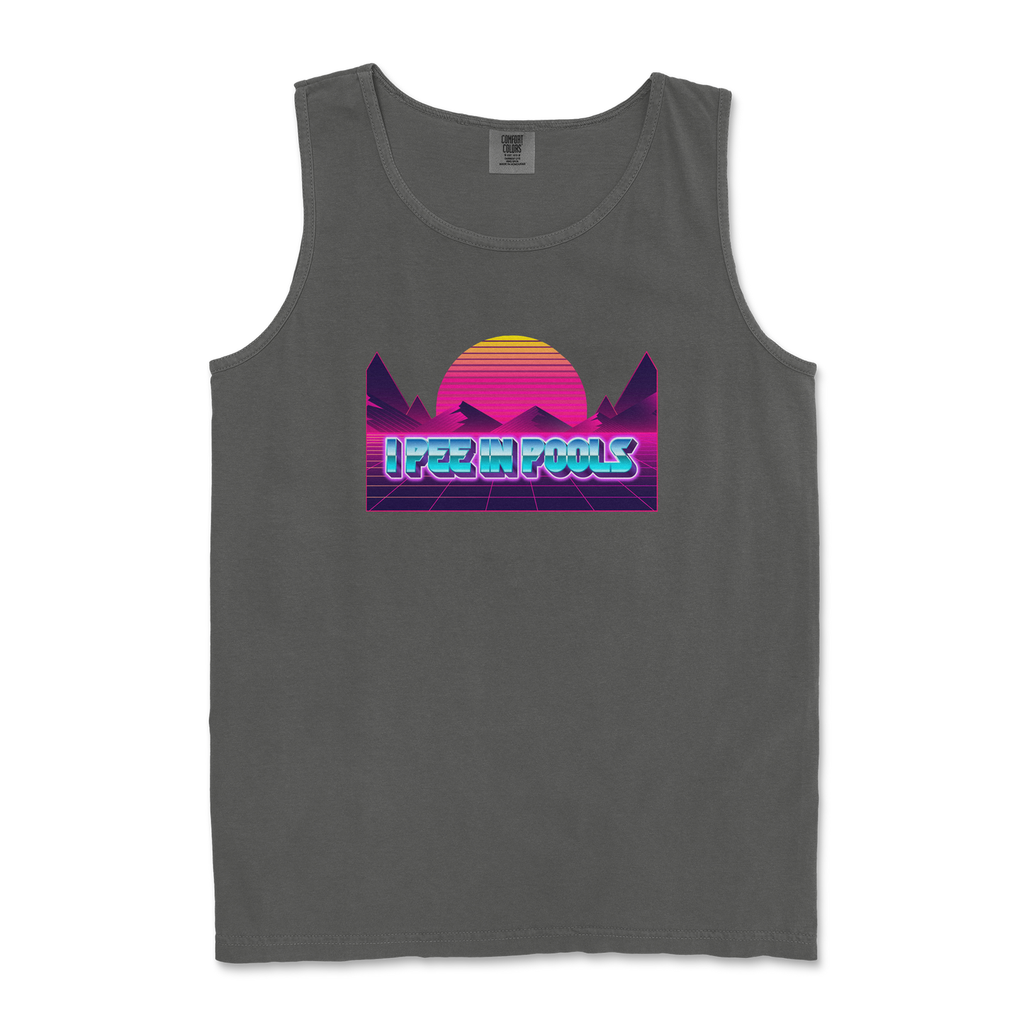 Comfort Colors Tank Top I Pee in Pools in Pepper