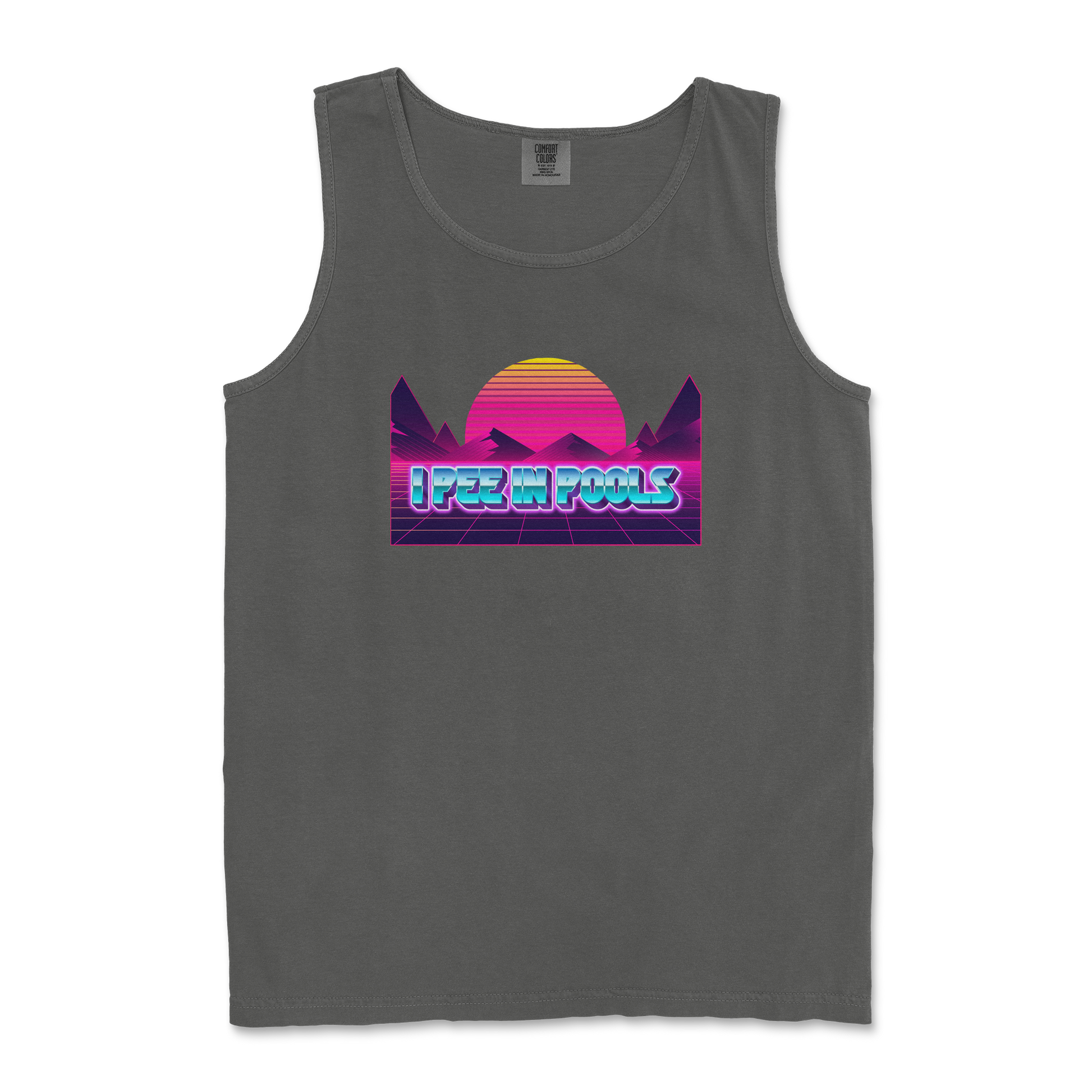 Comfort Colors Tank Top I Pee in Pools in Pepper