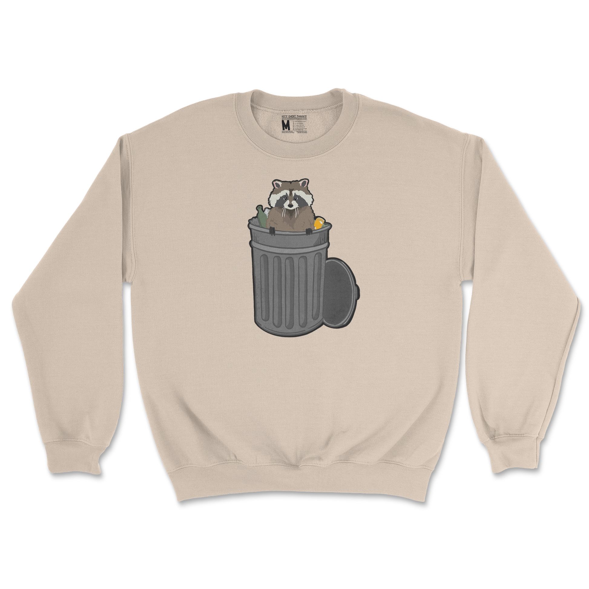 Gildan SoftStyle Crew Neck Trash Panda Enthusiast in Sand