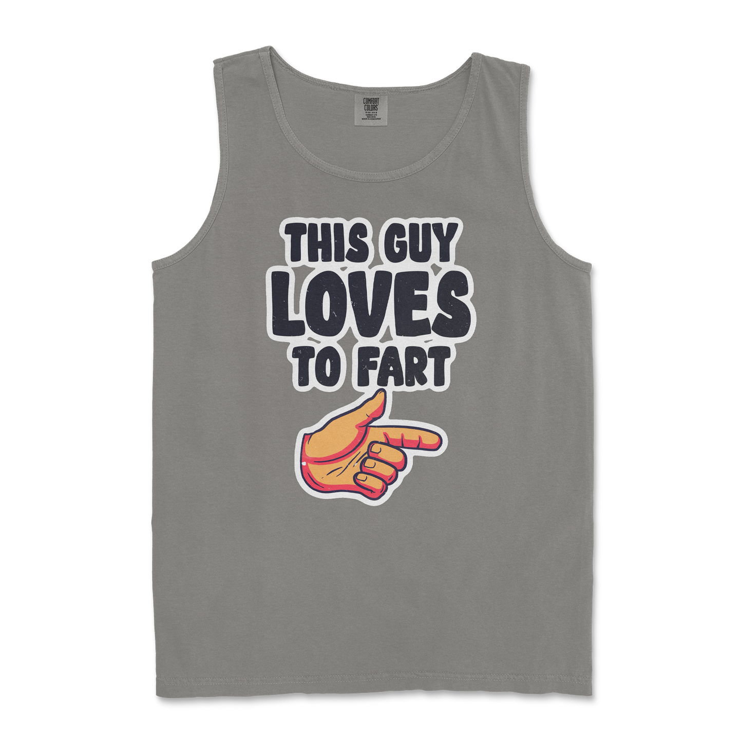 Comfort Colors Tank Top Who Farted  in Grey