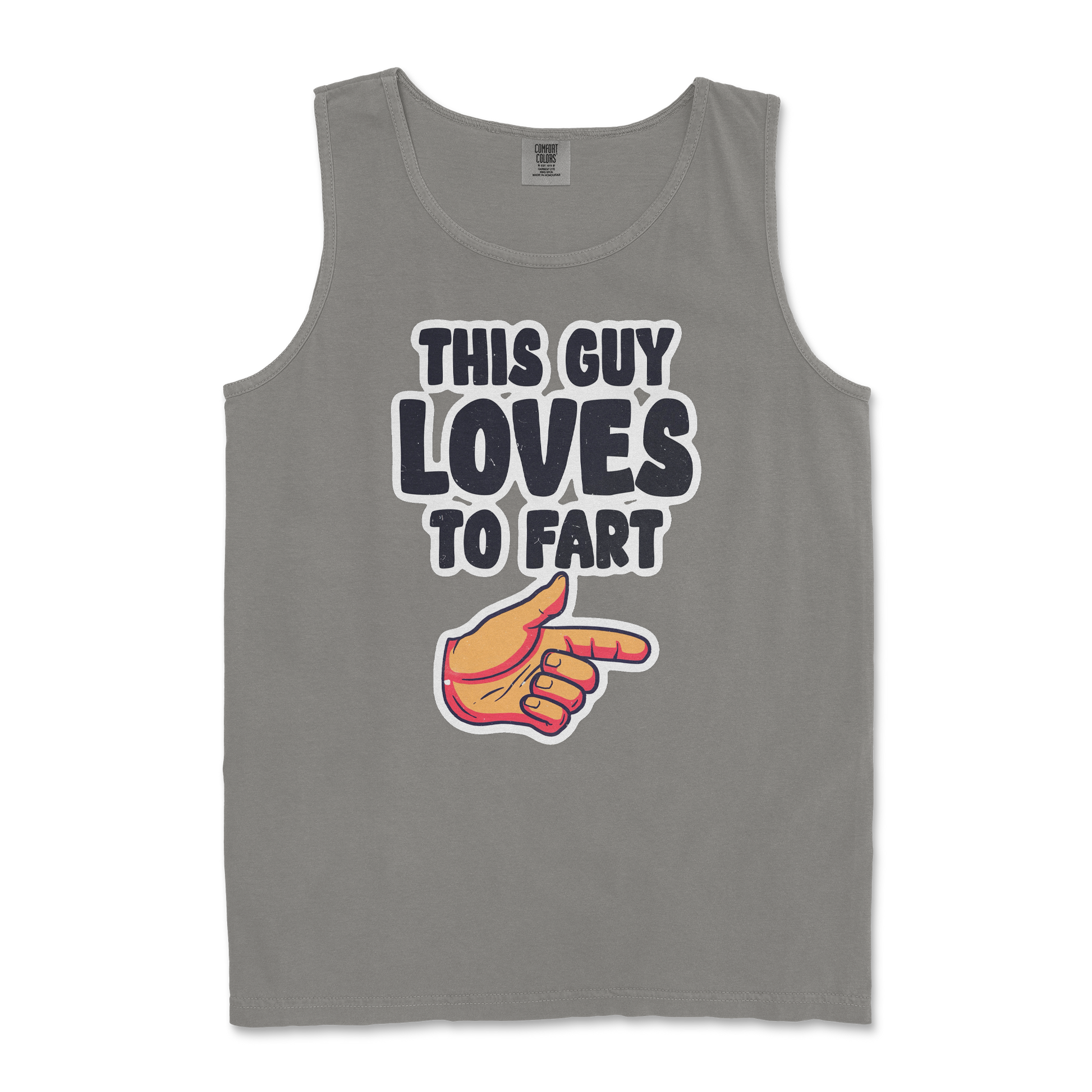 Comfort Colors Tank Top Who Farted  in Grey