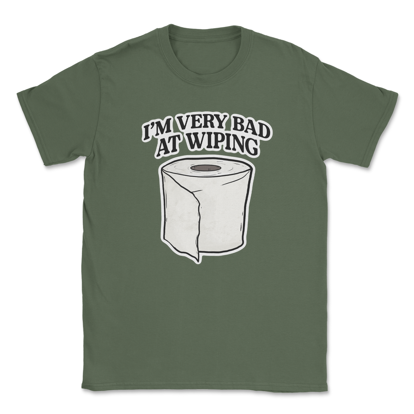 Heavy Blend T-Shirt Bad Wiper in Military Green