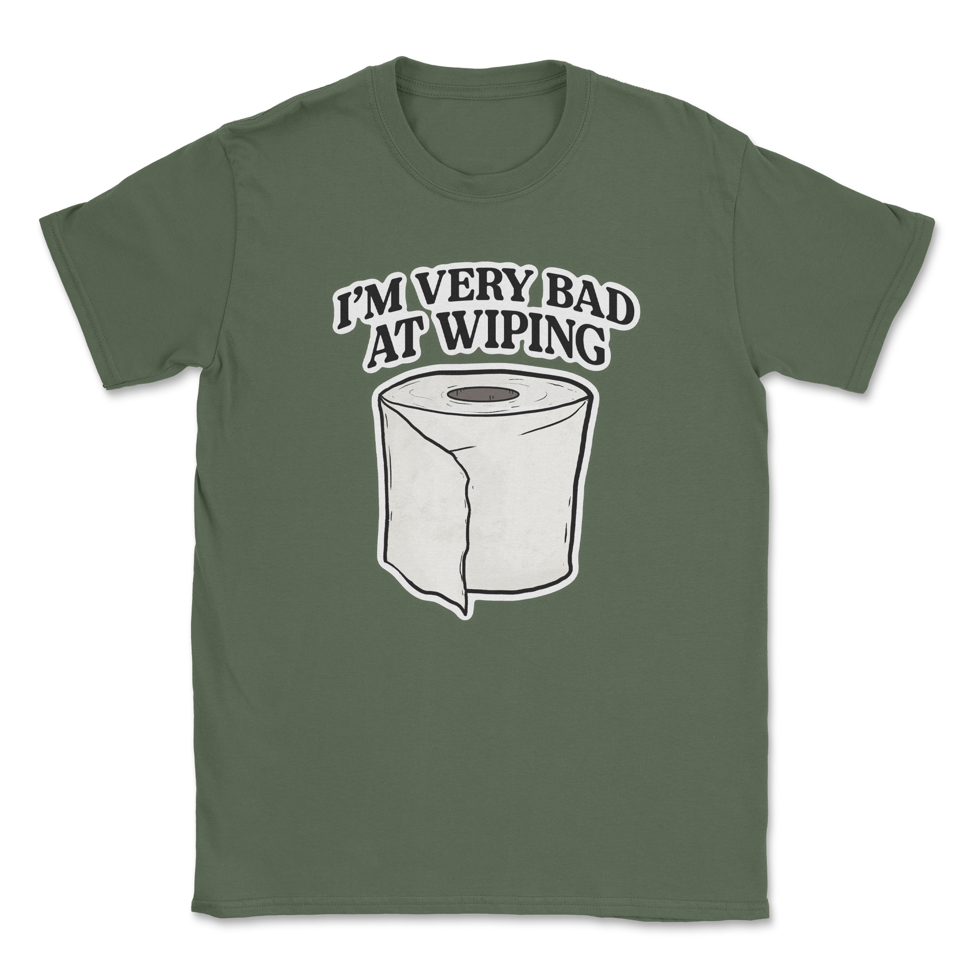 Heavy Blend T-Shirt Bad Wiper in Military Green
