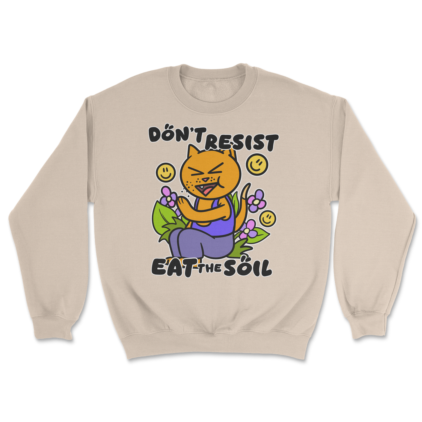 The Nice Shirt Crew Neck Eat The Soil in Sand