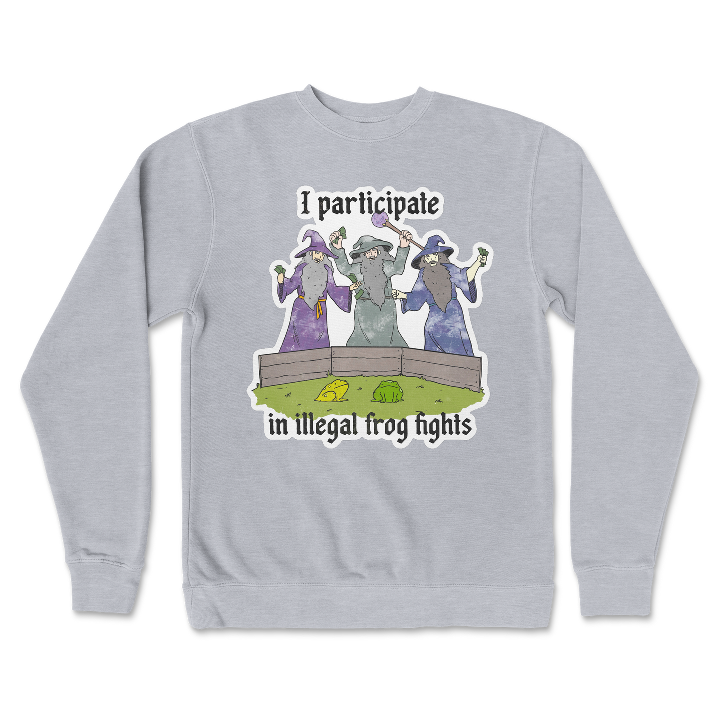 Independent Clothing Co. Crew Neck Wizard Activities in Grey-Heather