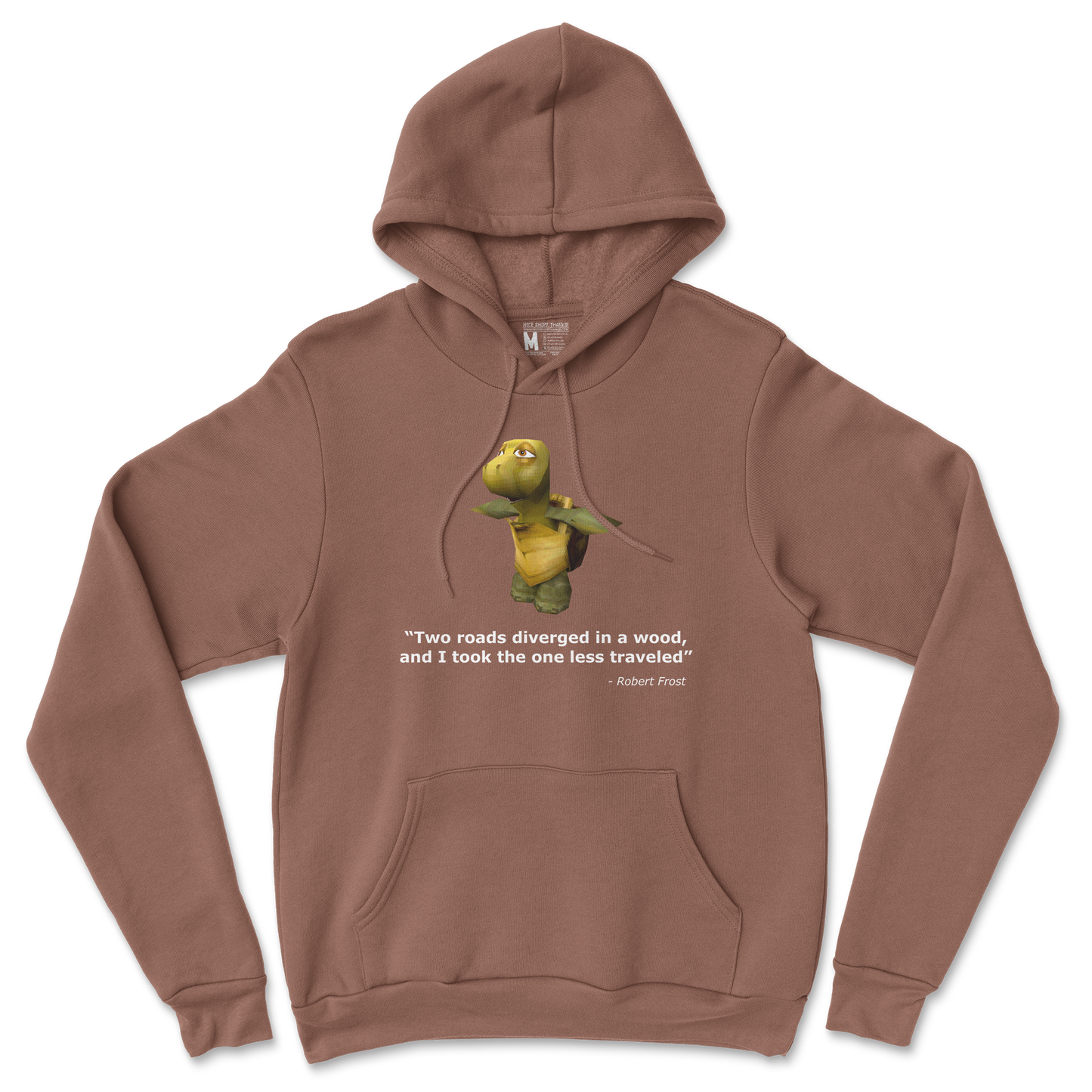 Gildan SoftStyle Hoodie Robert Frost Quote in Cocoa