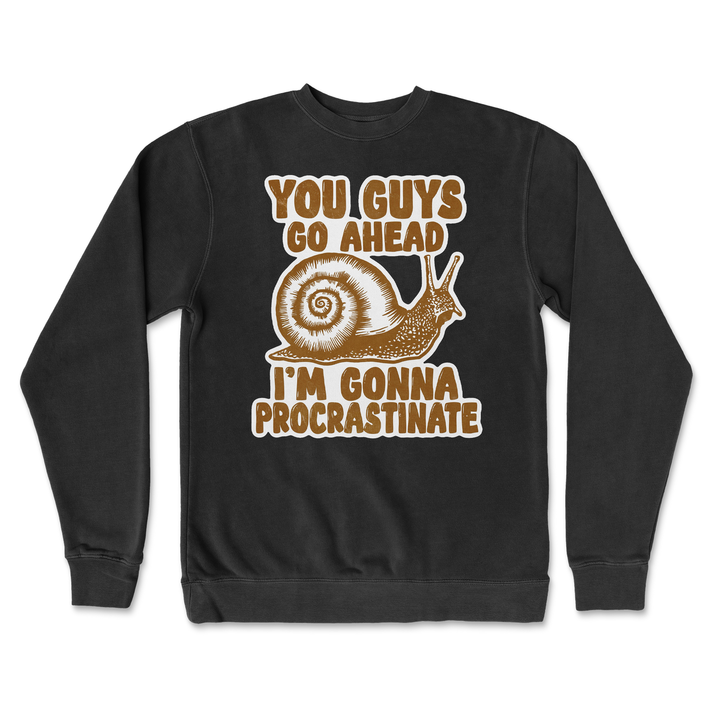 Independent Clothing Co. Crew Neck Procrastinating Snail in Black
