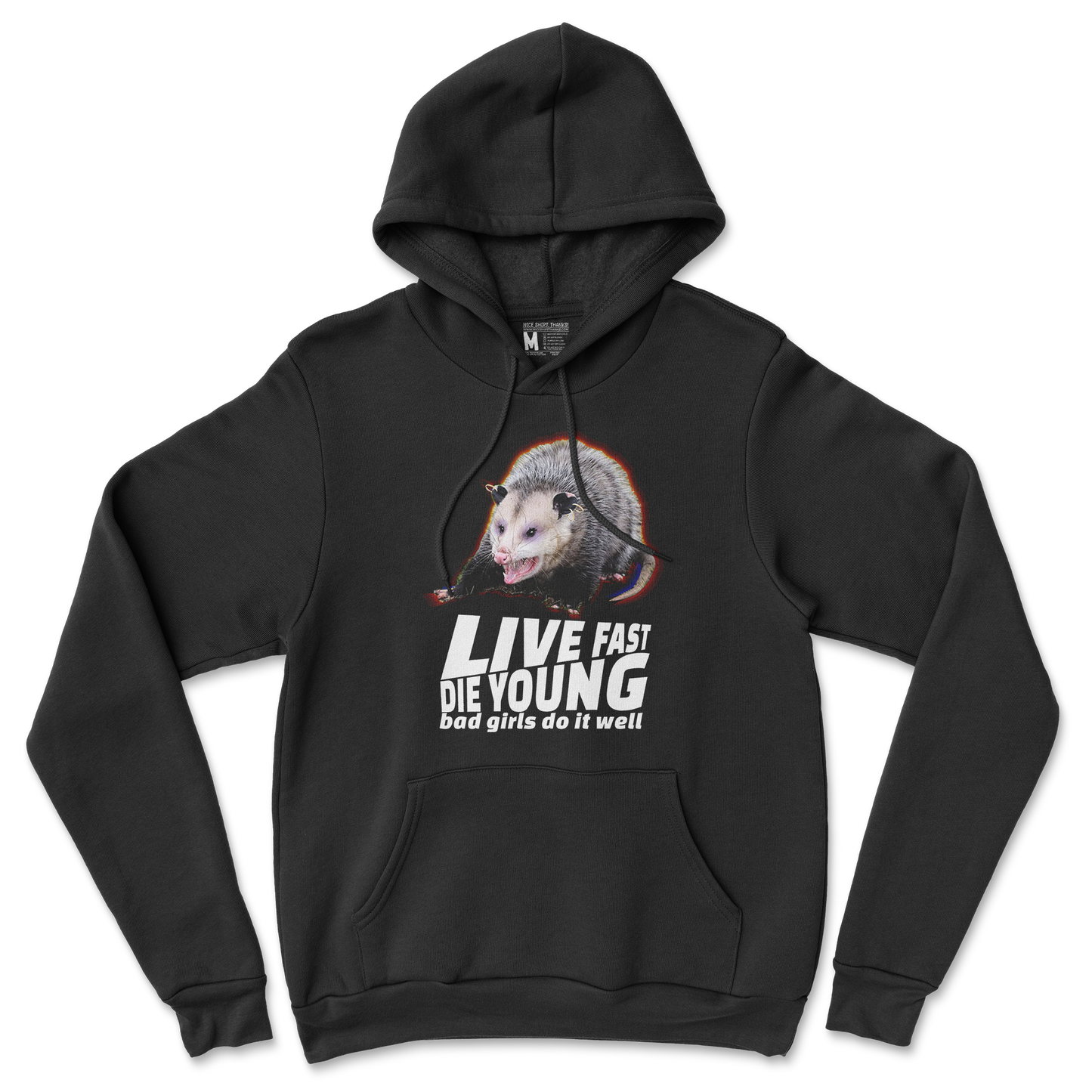 Gildan SoftStyle Hoodie Live Fast Die Young in Back