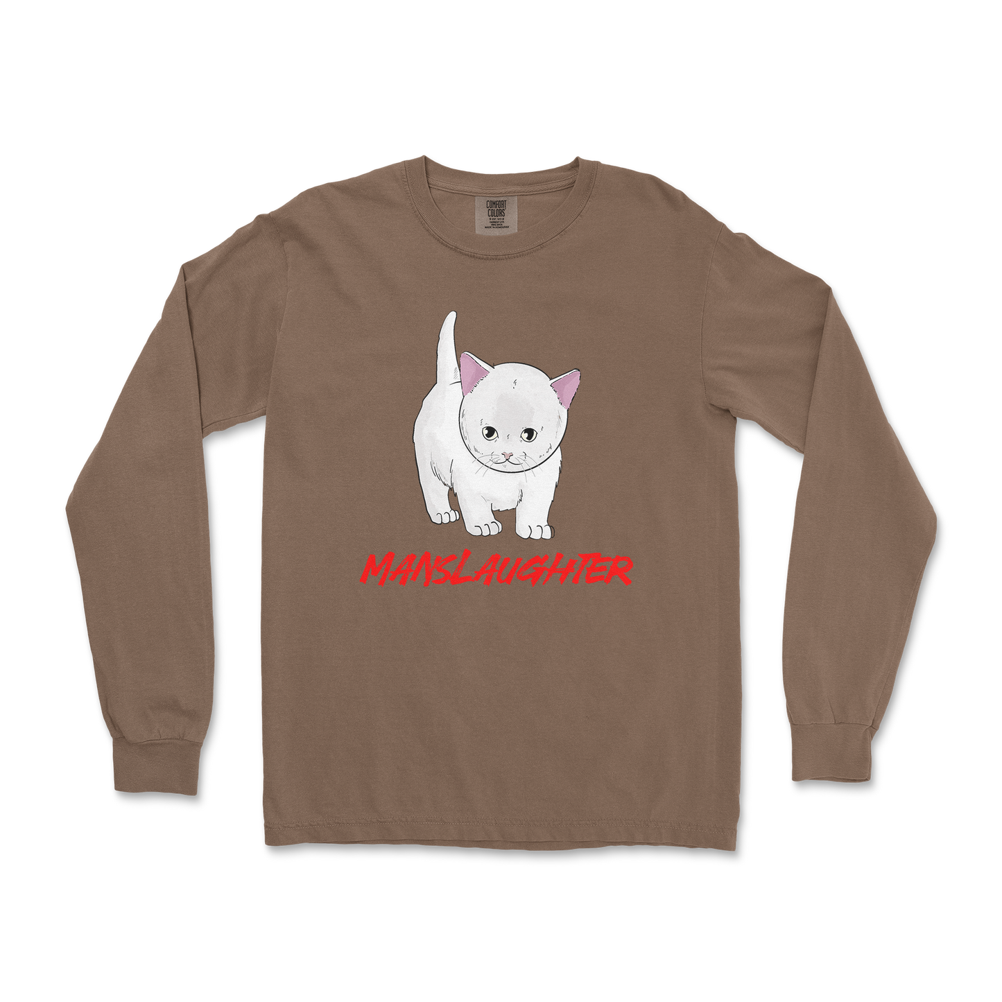 Comfort Colors Long Sleeve Manslaughter in Espresso