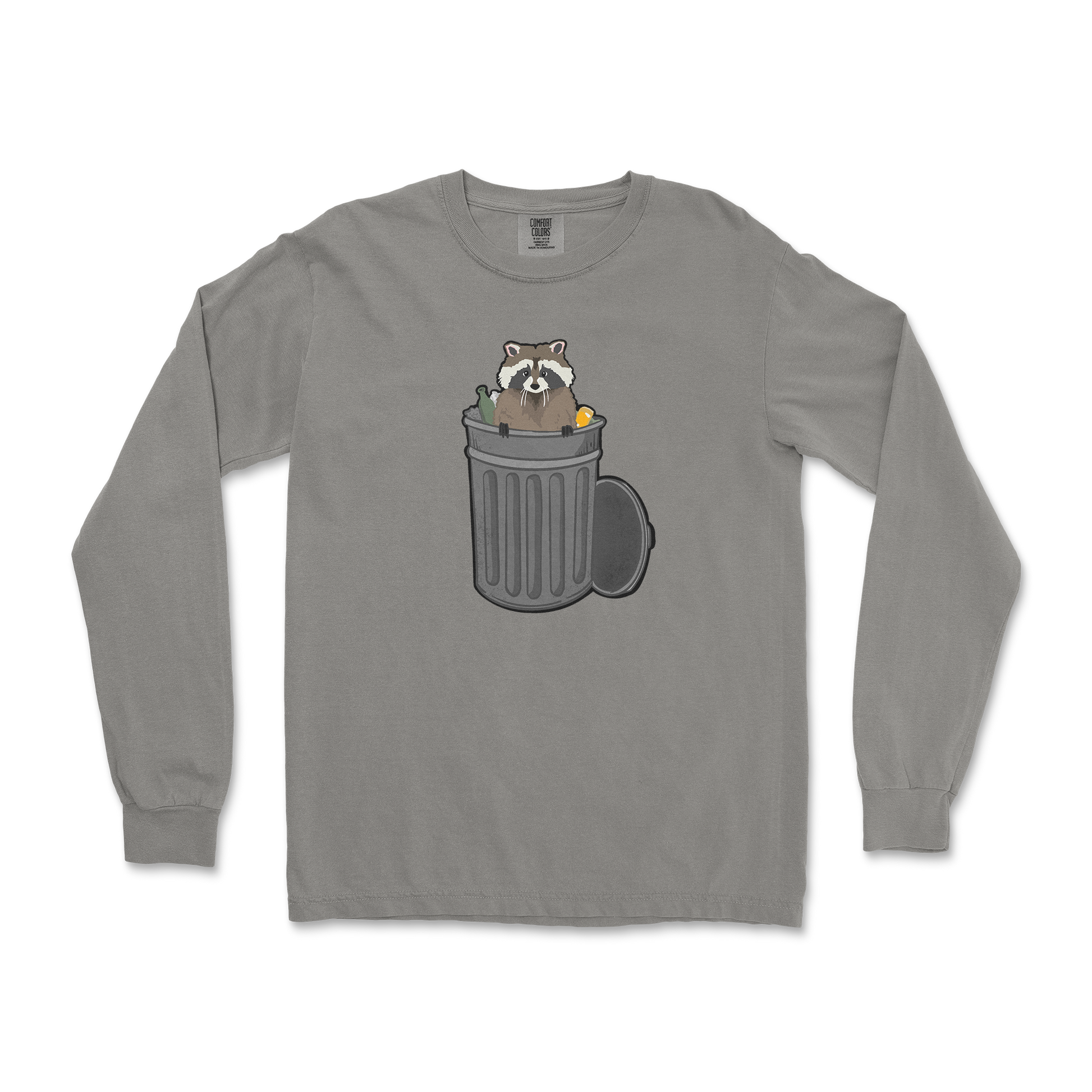 Comfort Colors Long Sleeve Trash Panda Enthusiast in Grey