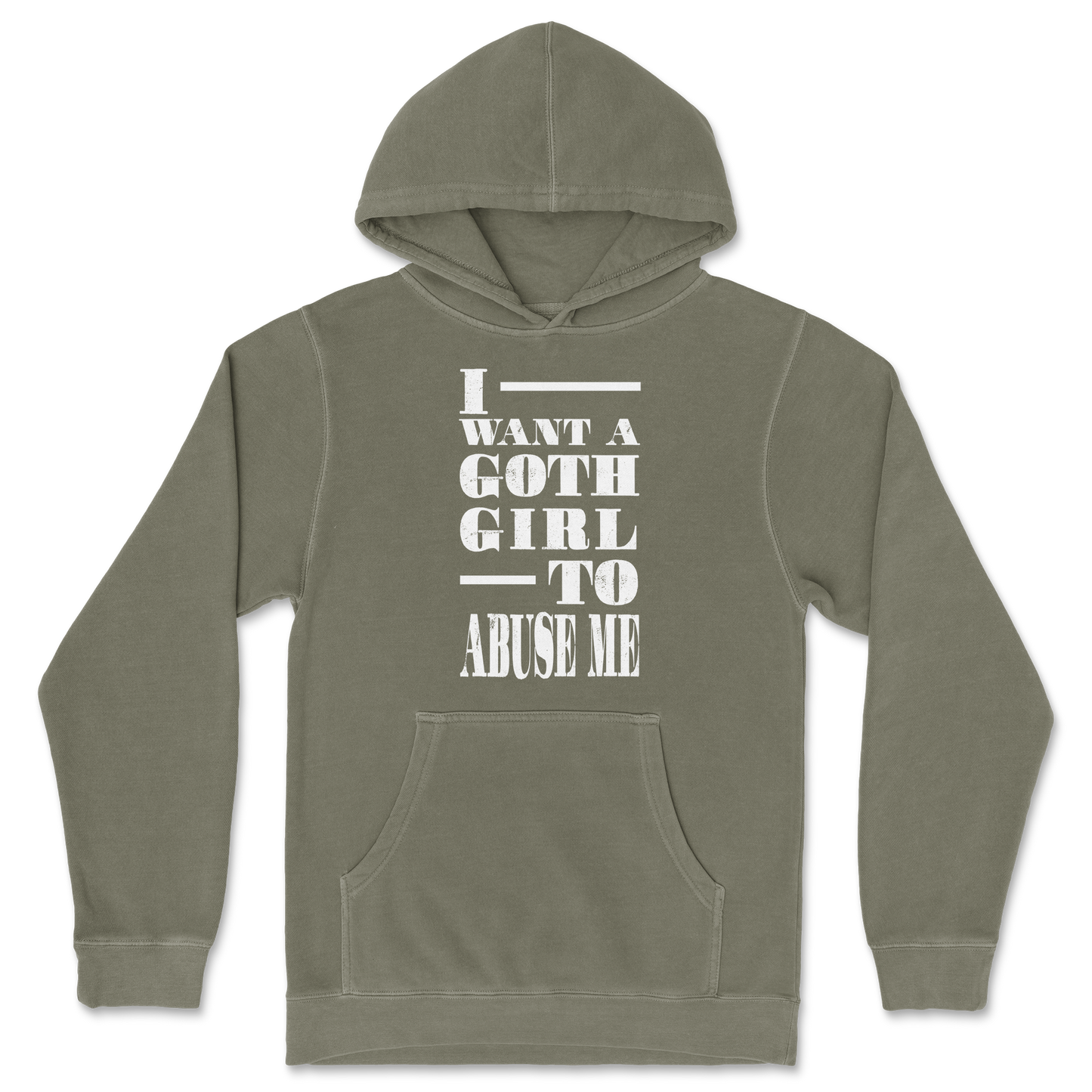 Independent Clothing Co. Hoodie I Want A Goth GF in Olive