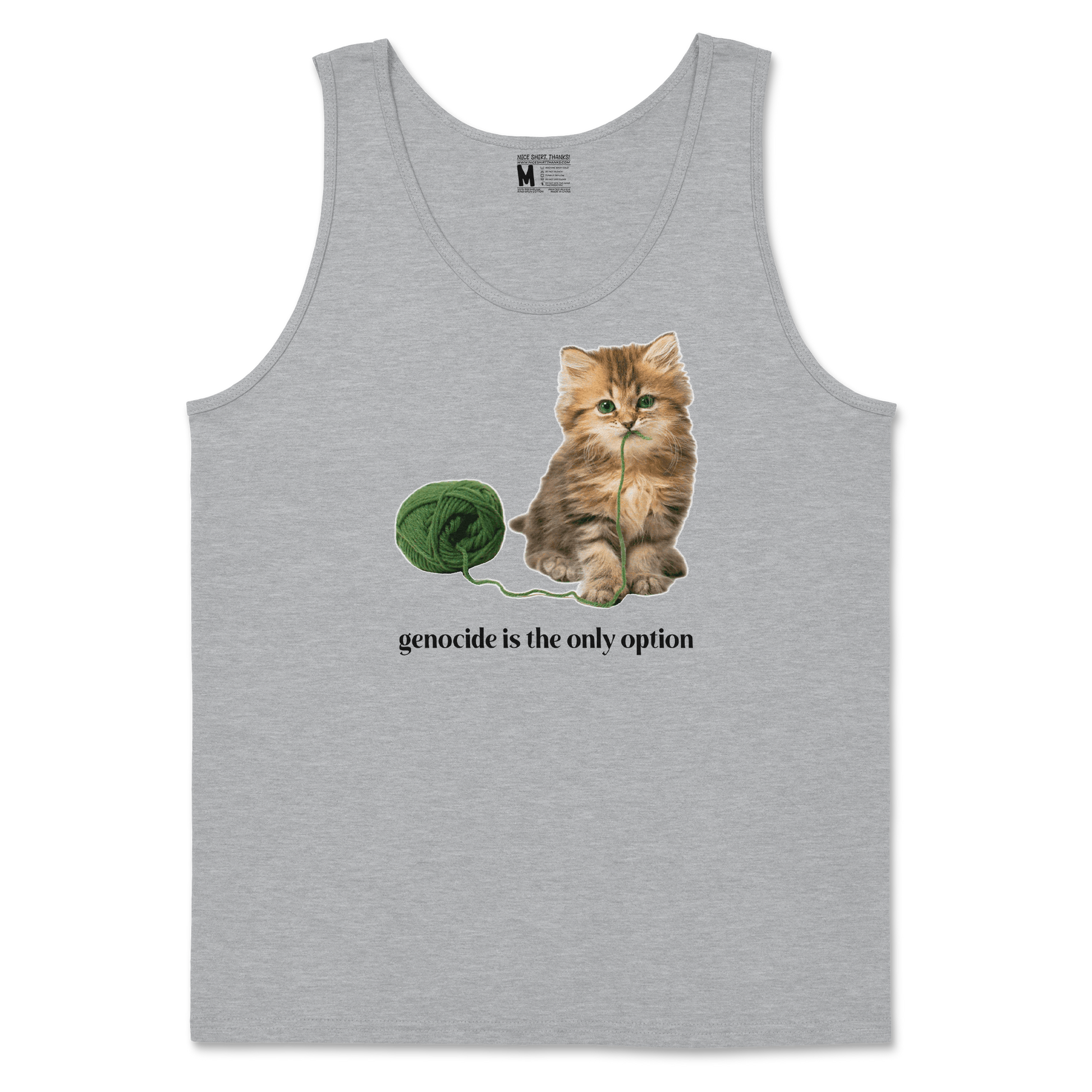 Gildan SoftStyle Tank Top Genocide Kitty  in Sport-Grey
