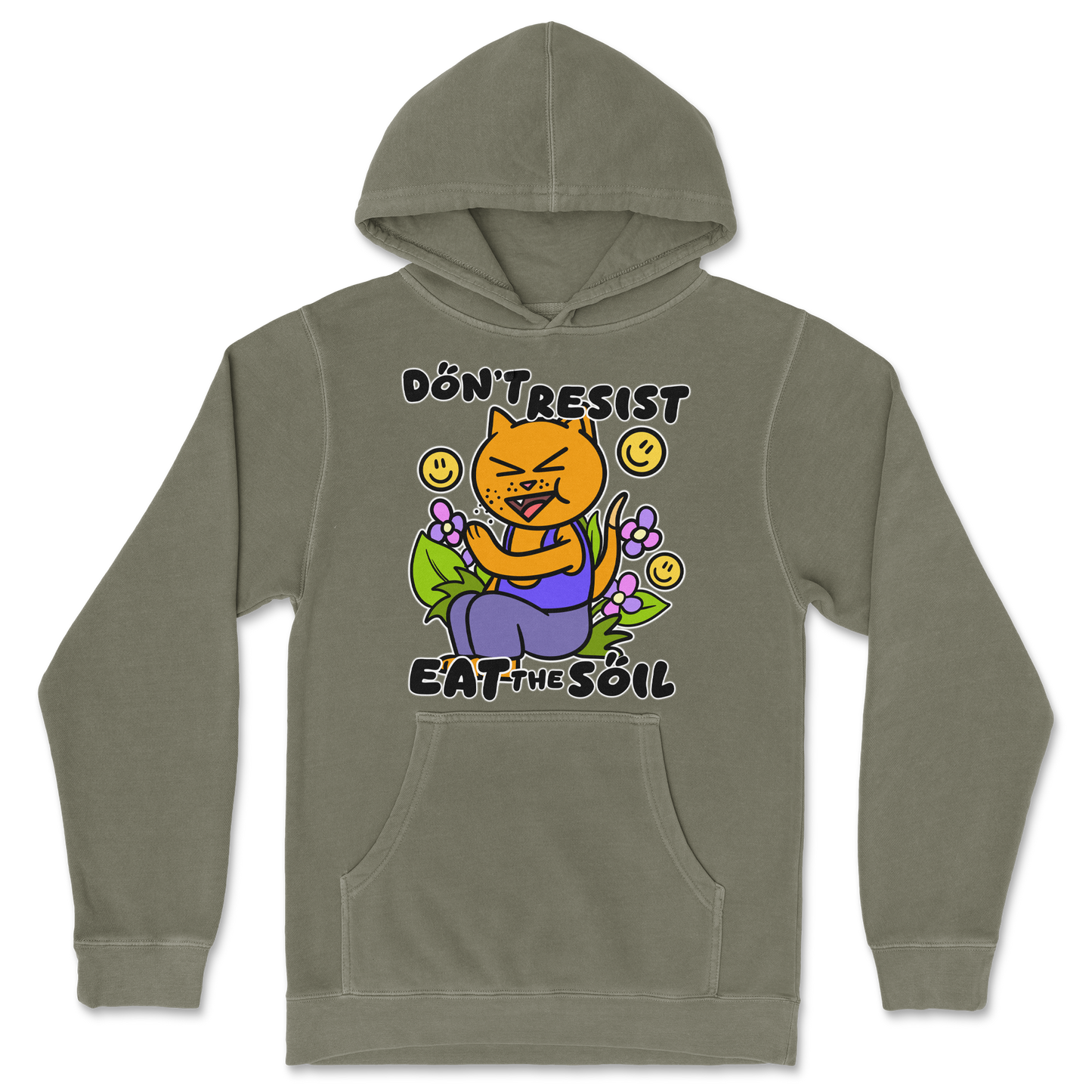 Independent Clothing Co. Hoodie Eat The Soil in Olive