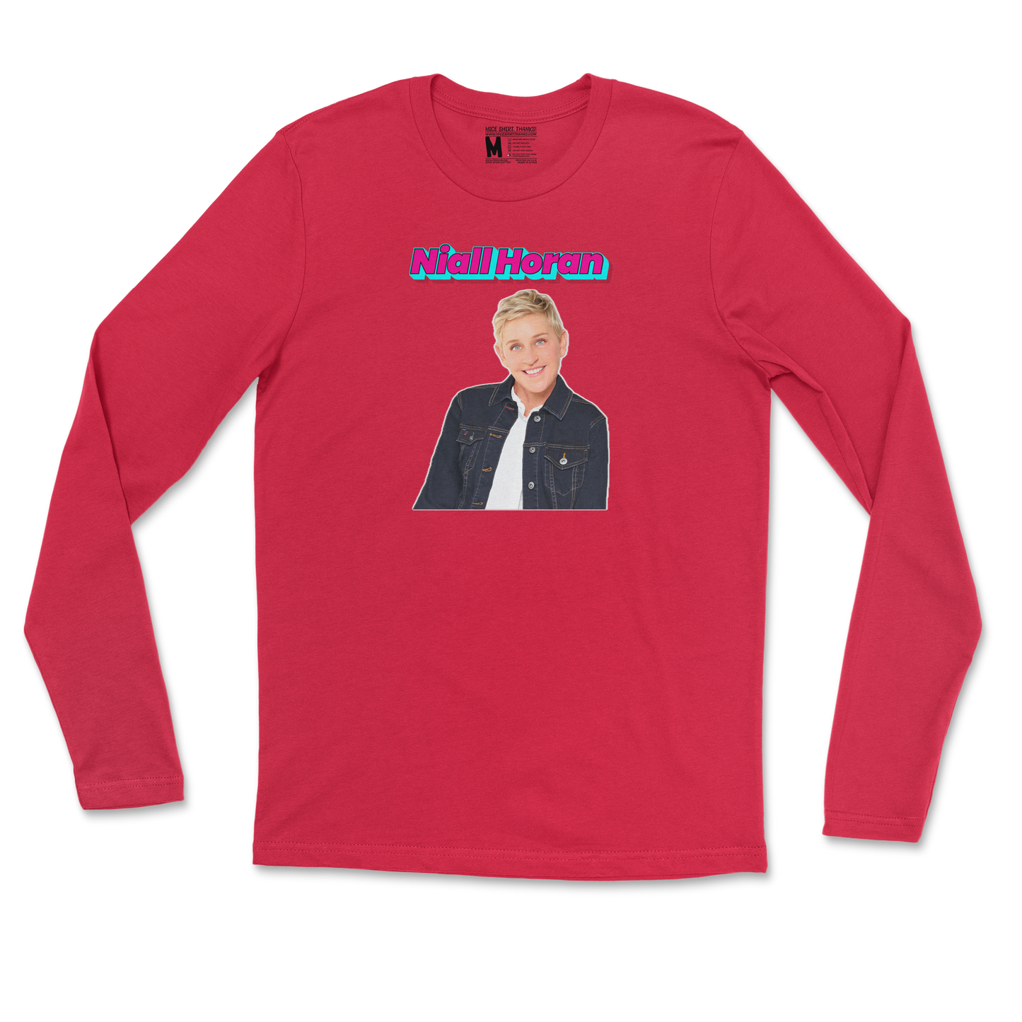 Gildan SoftStyle Long Sleeve Niall Horan in Red