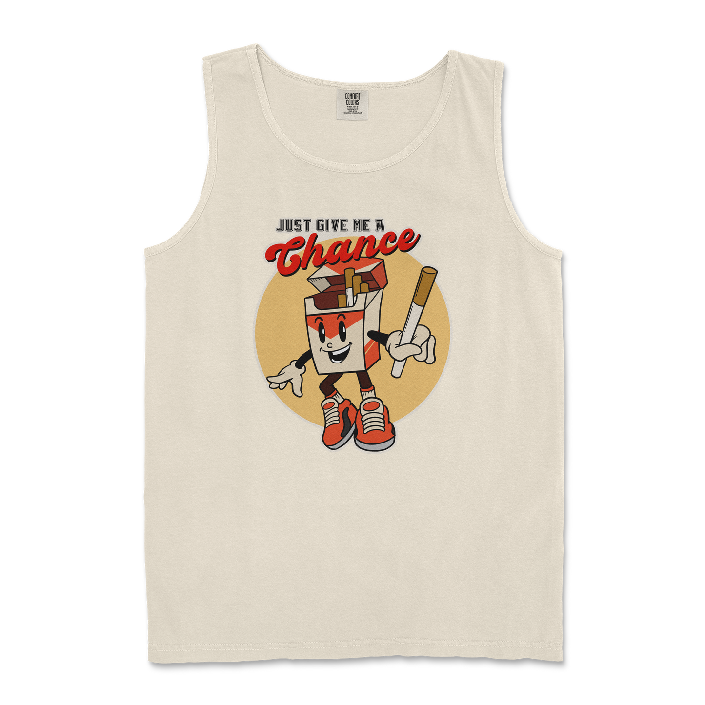 Comfort Colors Tank Top Vintage Cigarette in Ivory