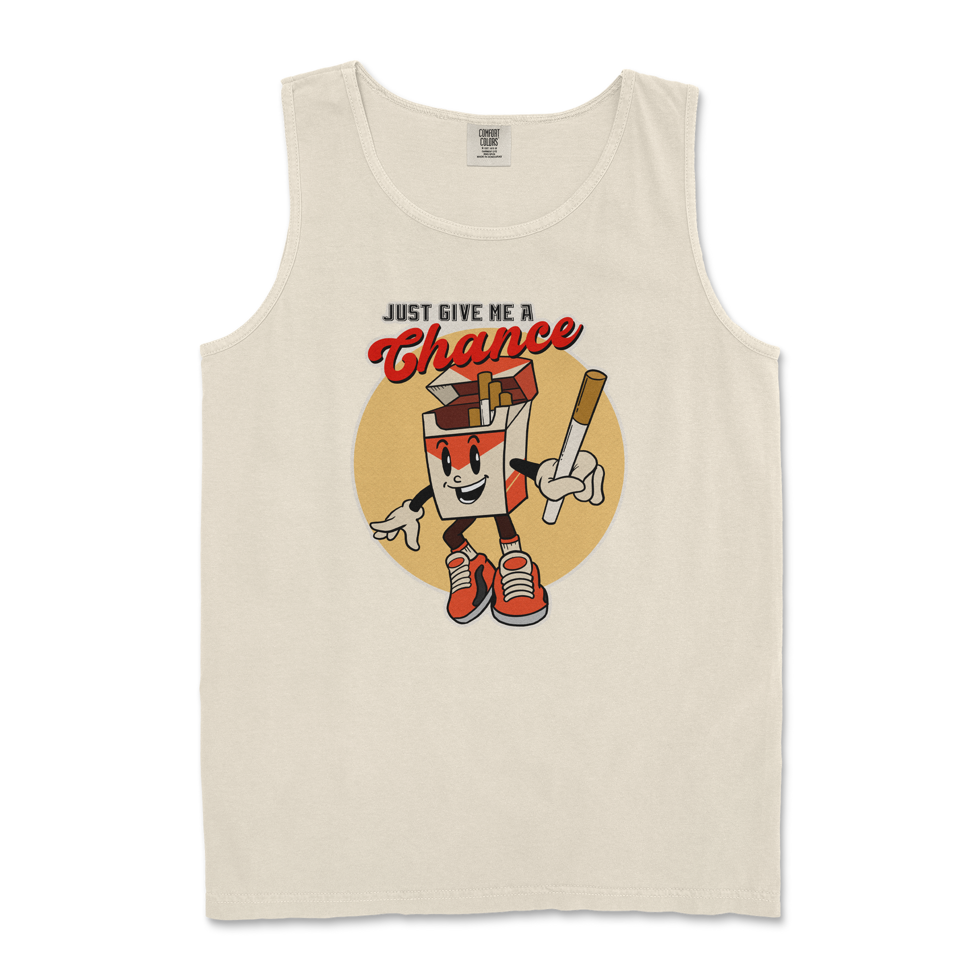 Comfort Colors Tank Top Vintage Cigarette in Ivory