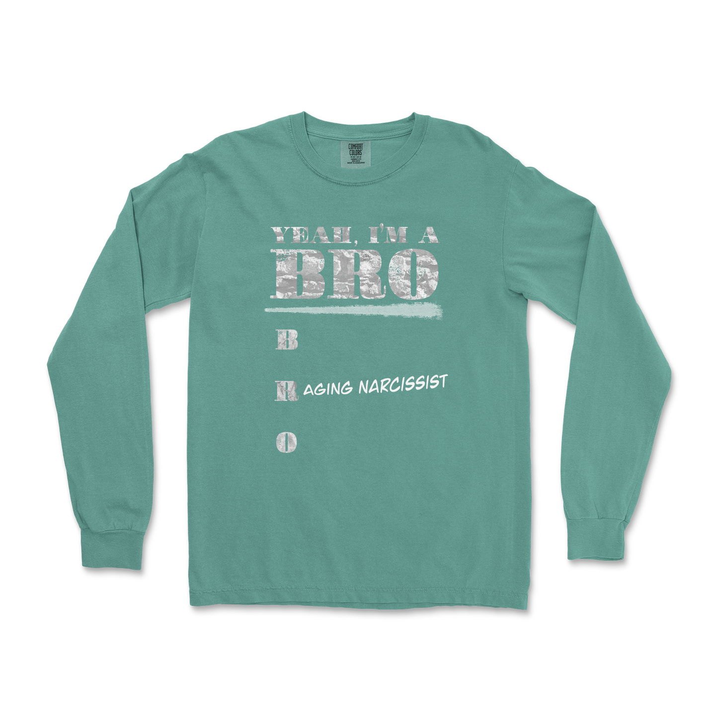 Comfort Colors Long Sleeve Im Your Bro in LightGreen