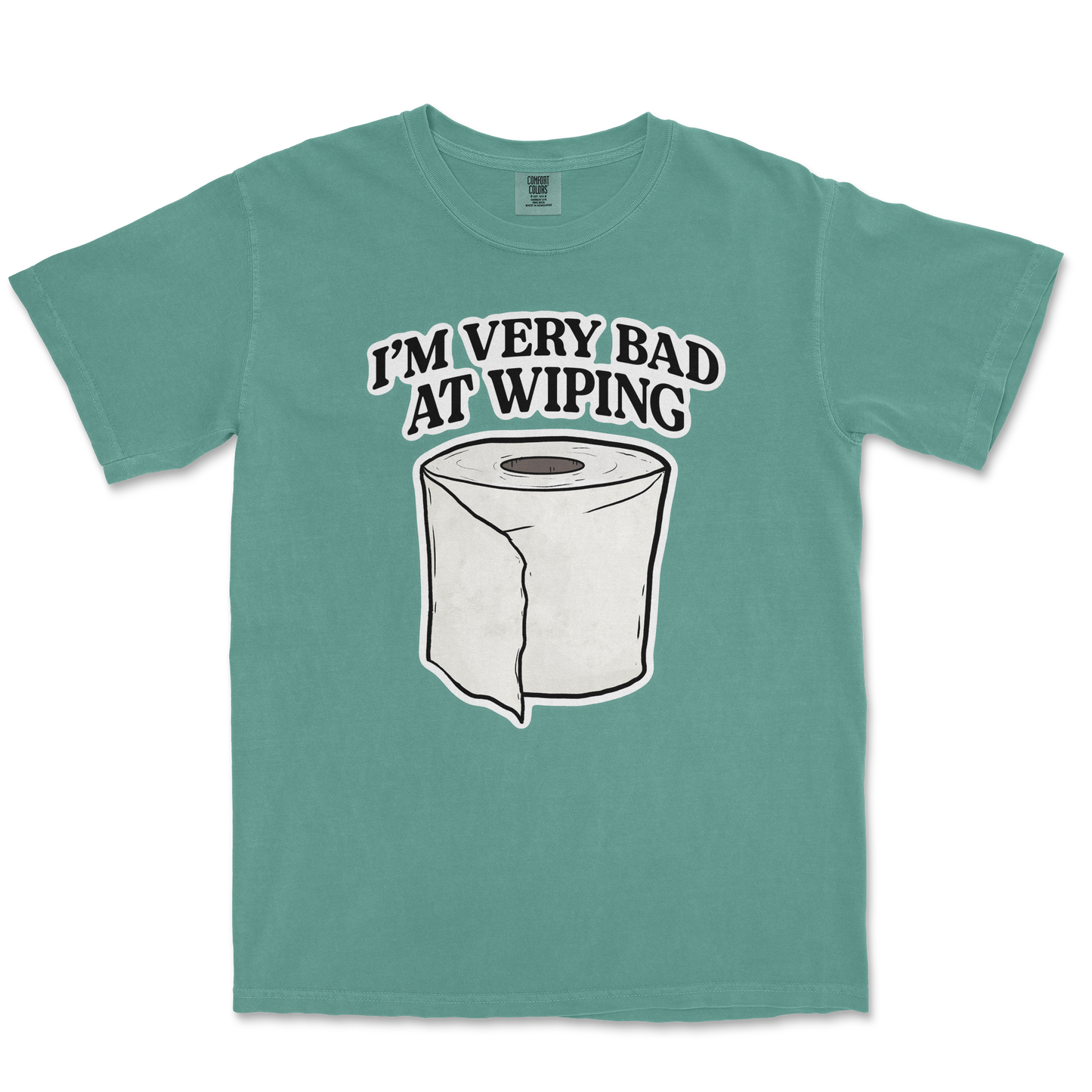 Comfort Colors T-Shirt Bad Wiper in Light Green