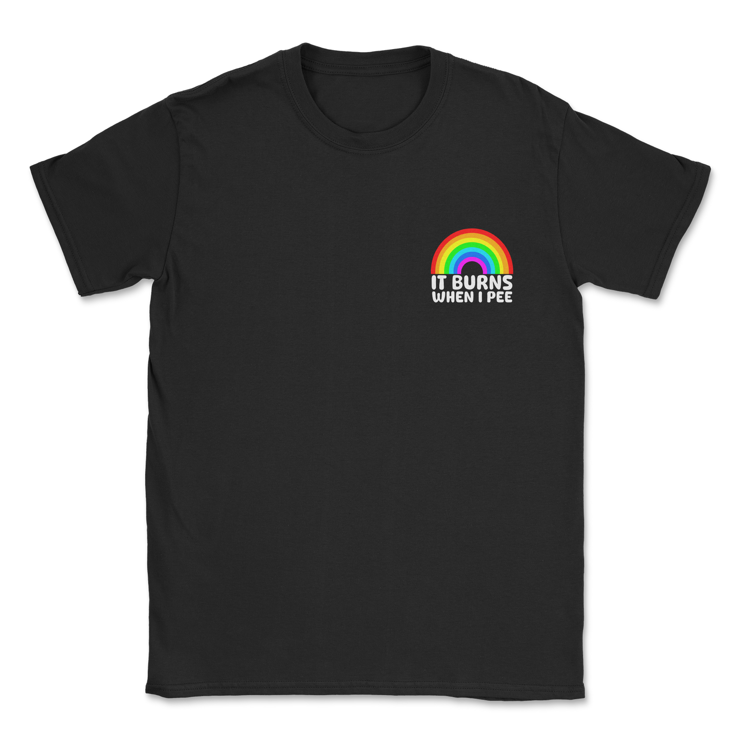 Gildan SoftStyle T-Shirt Burns When I Pee in Black
