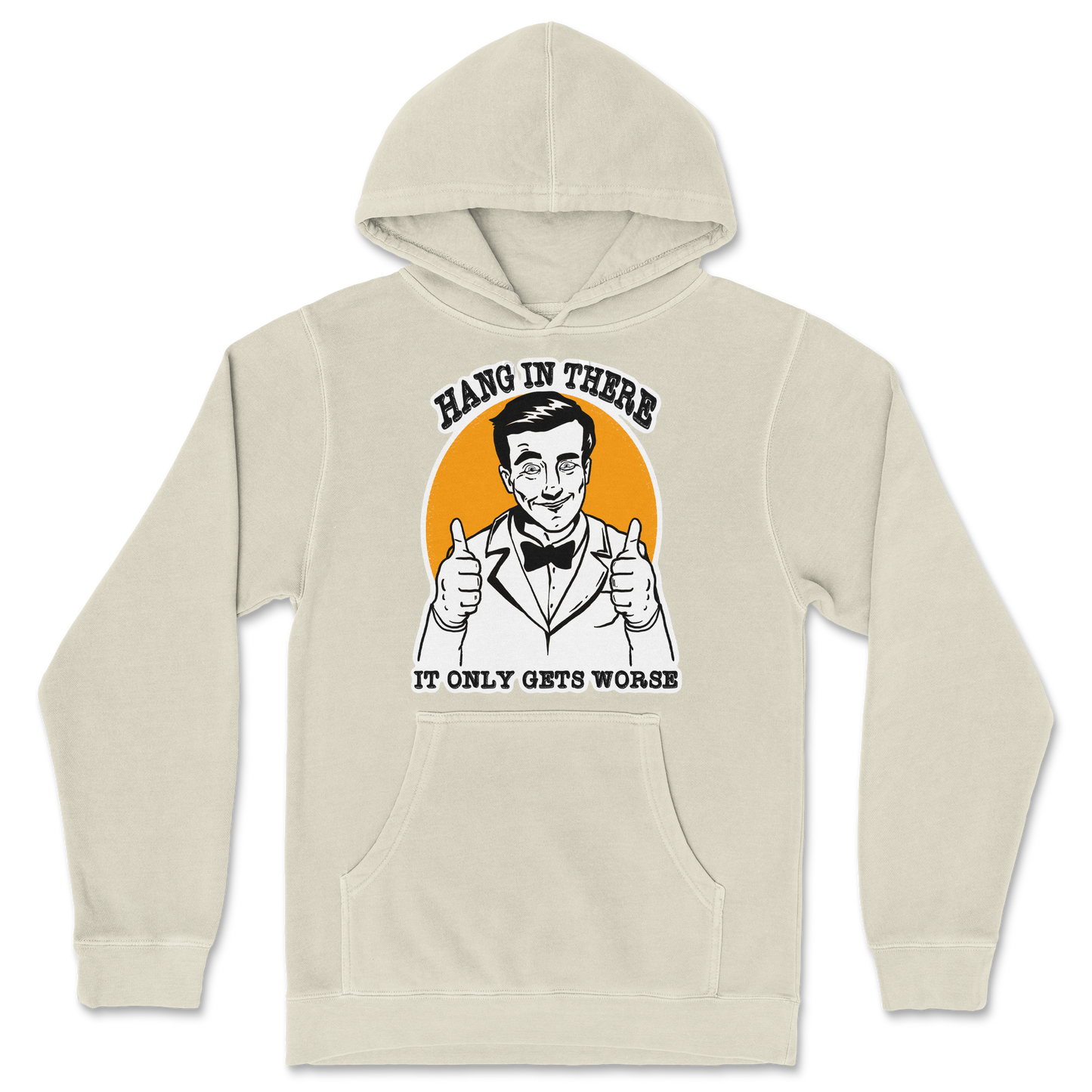 Independent Clothing Co. Hoodie Hang In There in Ivory