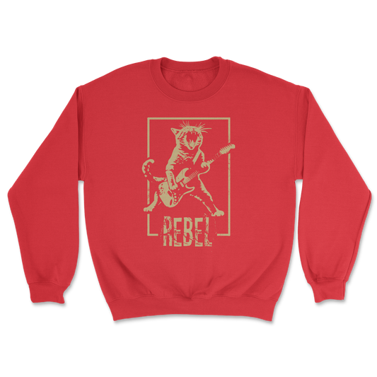 Heavy Blend Crew Neck Rebel Kitty in Red