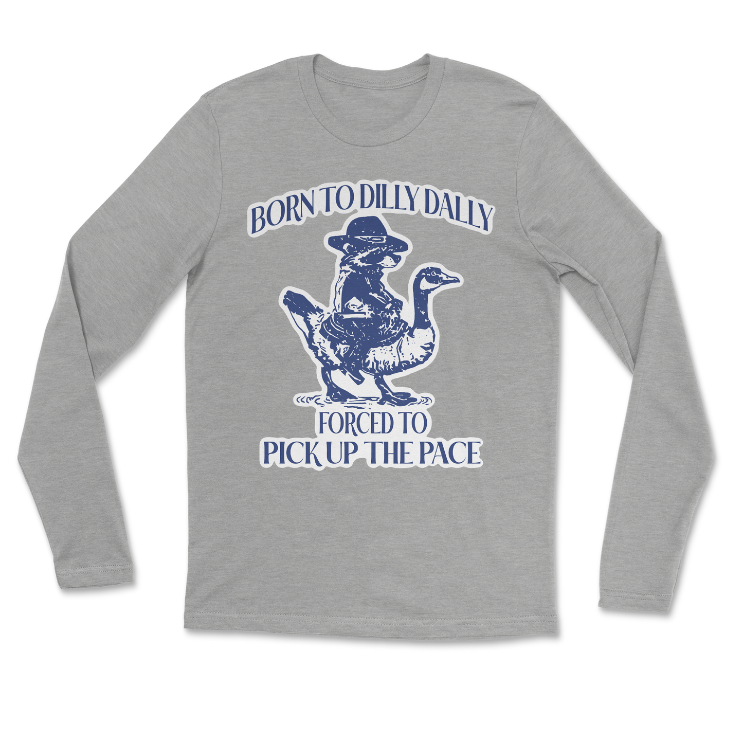 Heavy Blend Long Sleeve Dilly Dally in Grey-Heather