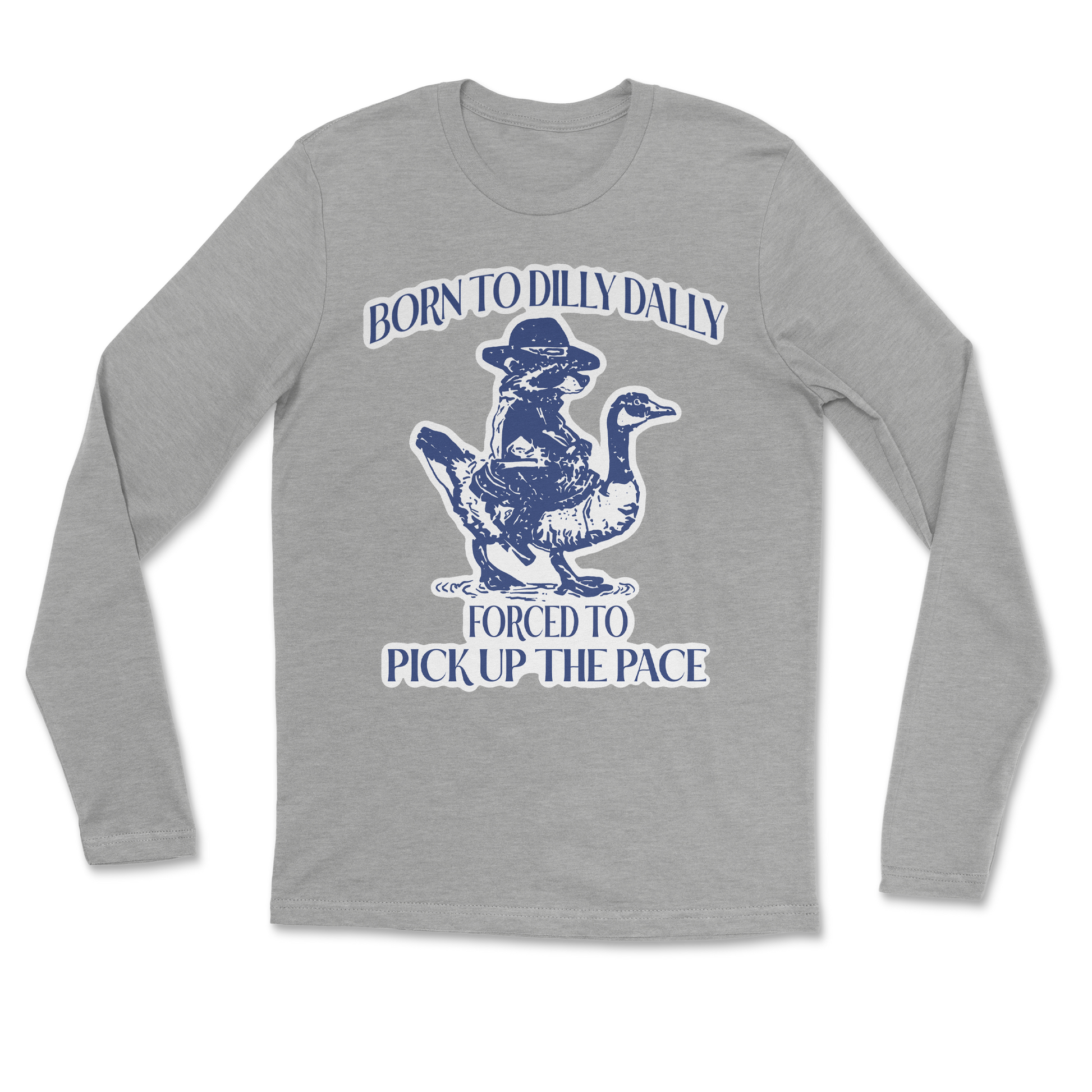 Heavy Blend Long Sleeve Dilly Dally  in Grey-Heather